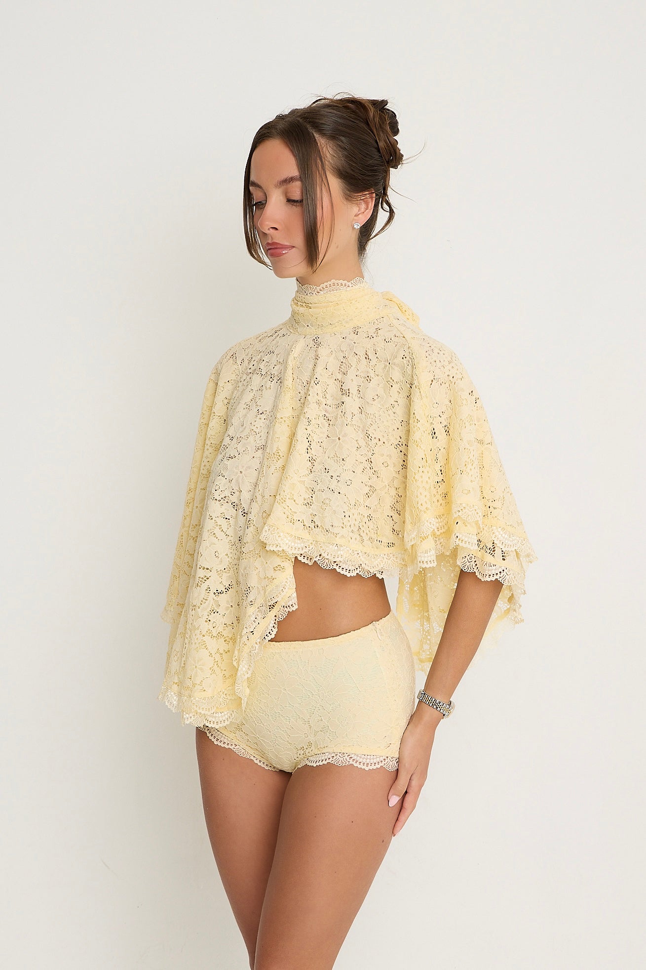 Carmen Lace Top | Lemon *dispatch 12th May*