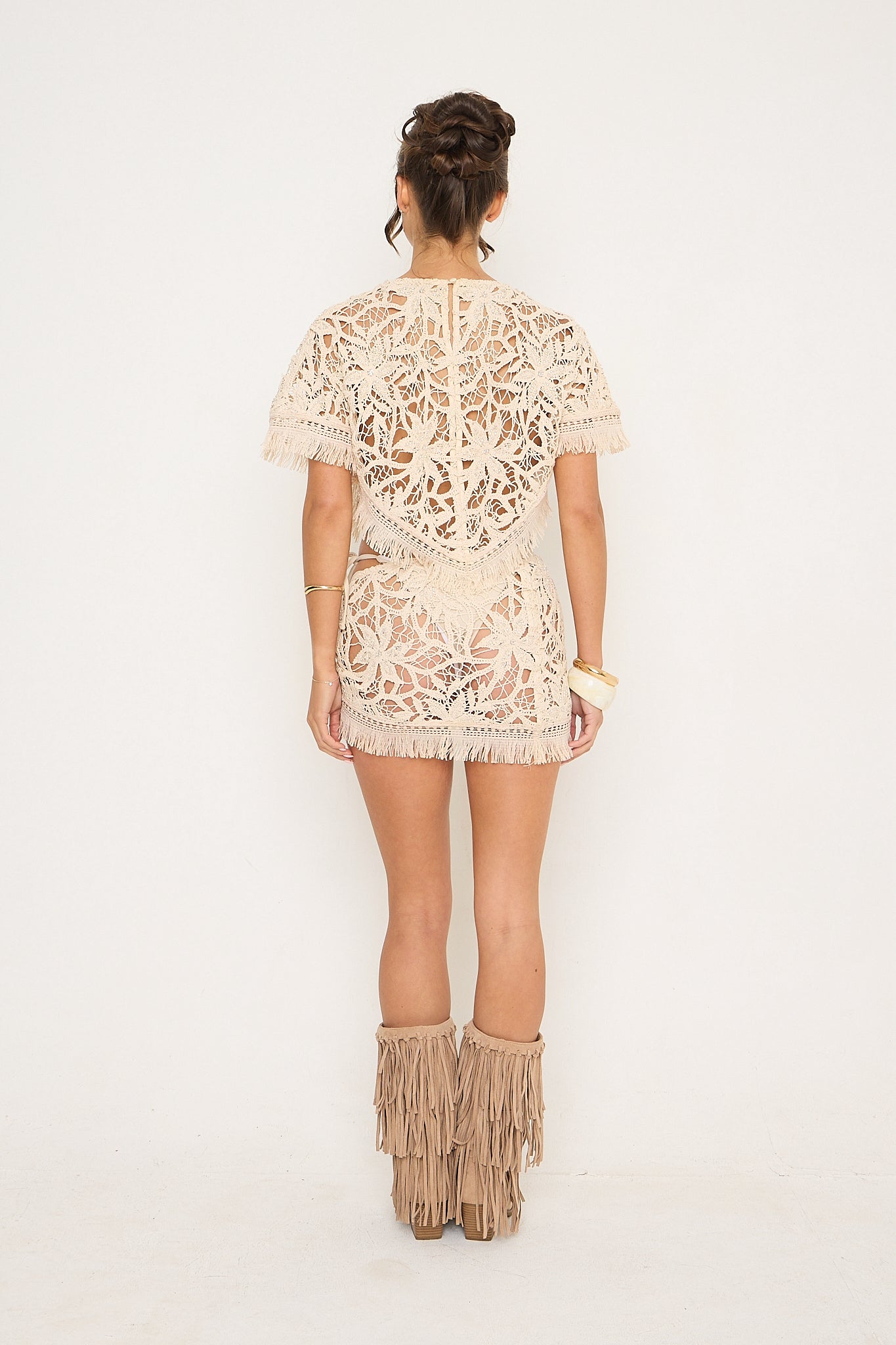 Krissy Crochet Top | Beige