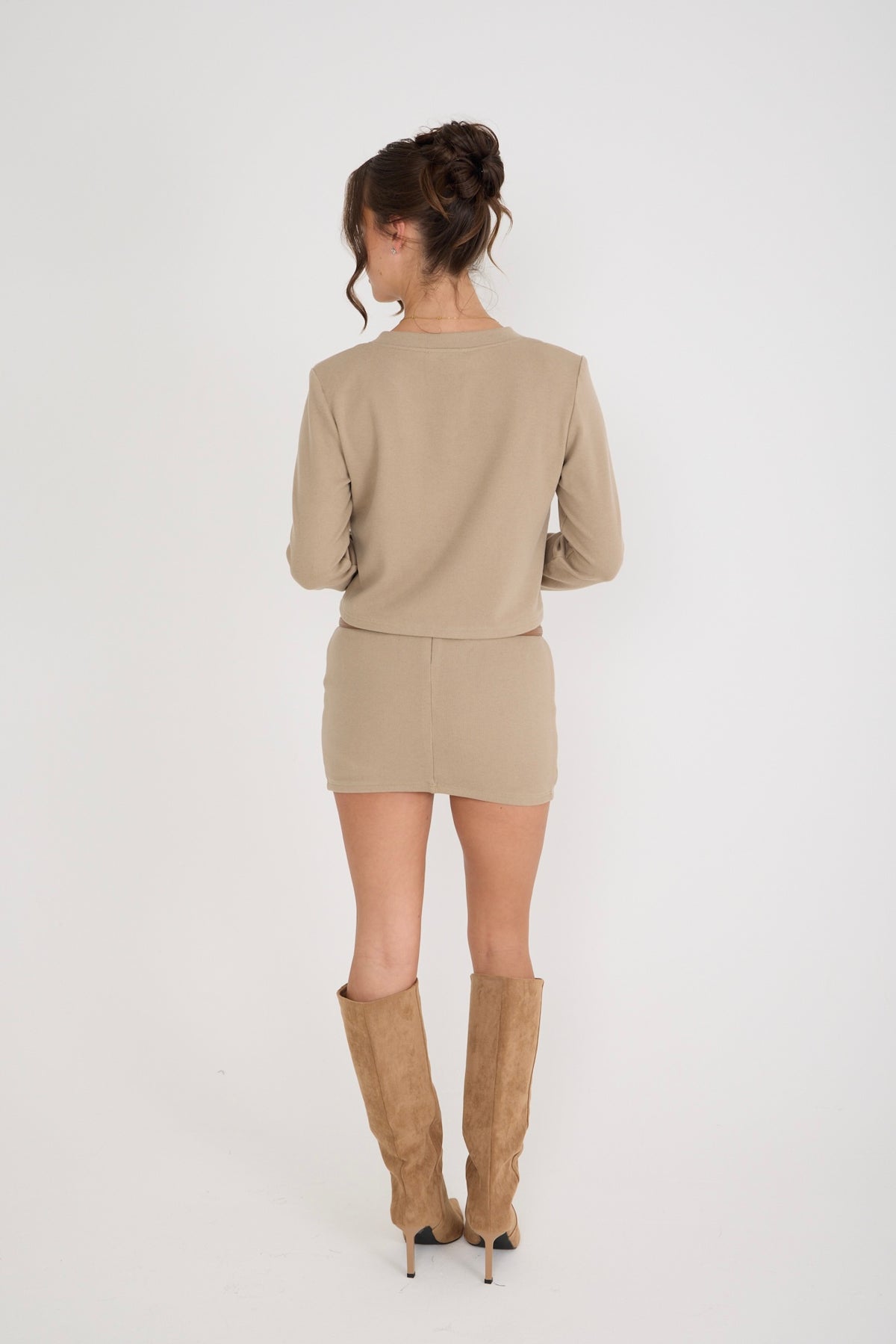 Evie Mini Skirt | Beige