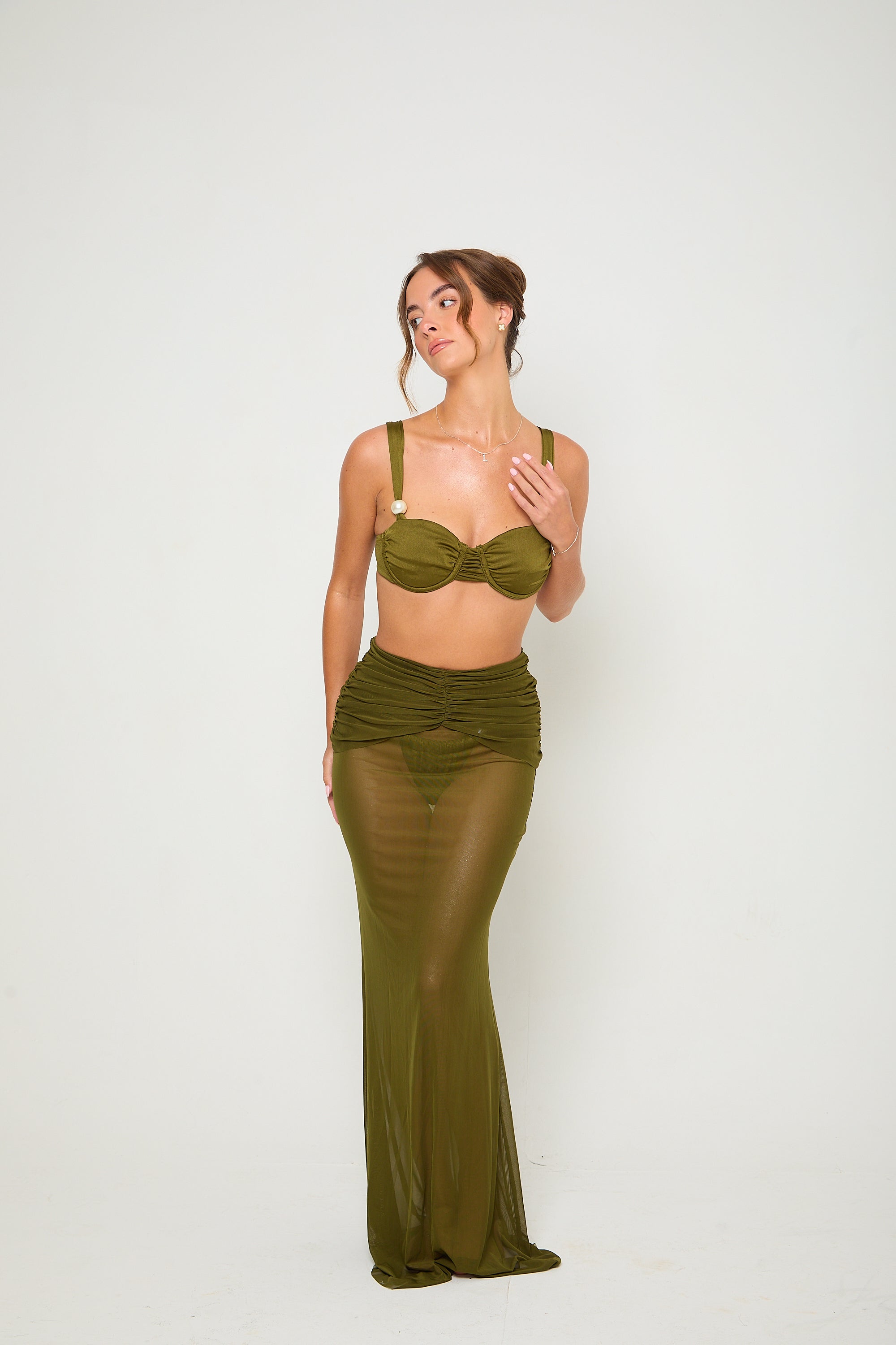 Marnie Pearl Bikini Bottom | Khaki