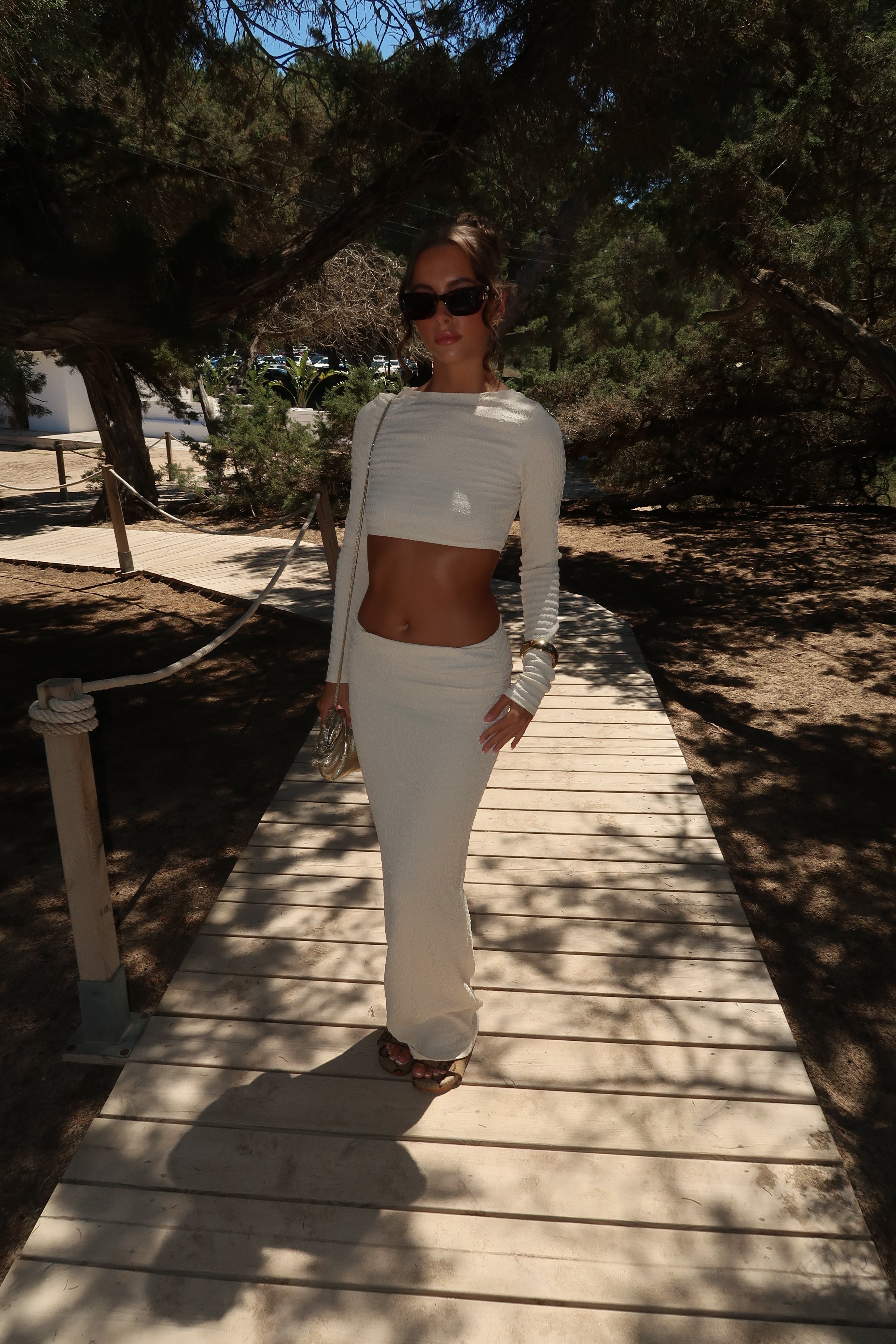Beige Maxi Skirt Co-Ord