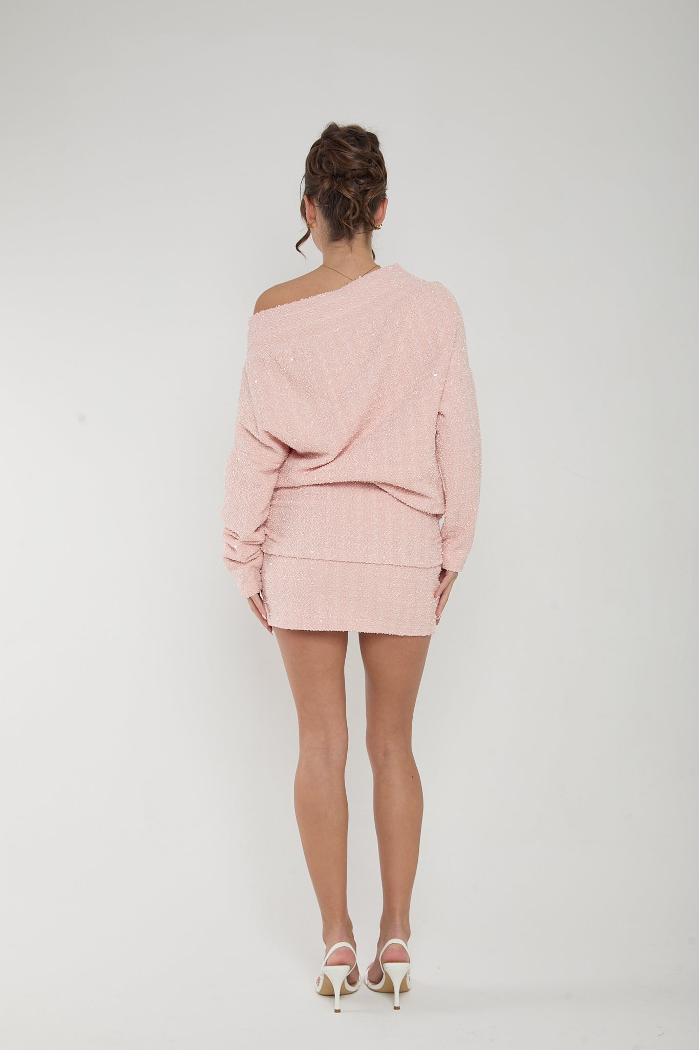 Lily Mini Ruched Skirt | Baby Pink