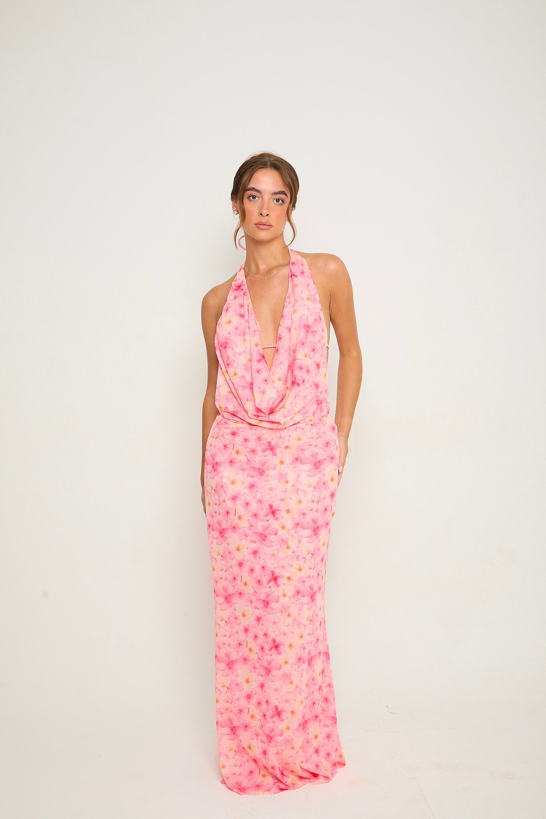 Miley Floral Maxi Dress | Pink