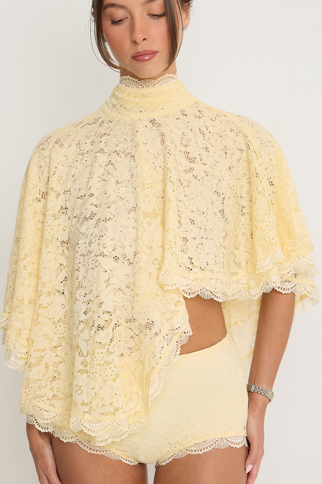 Carmen Lace Shorts | Lemon *dispatch 12th May*