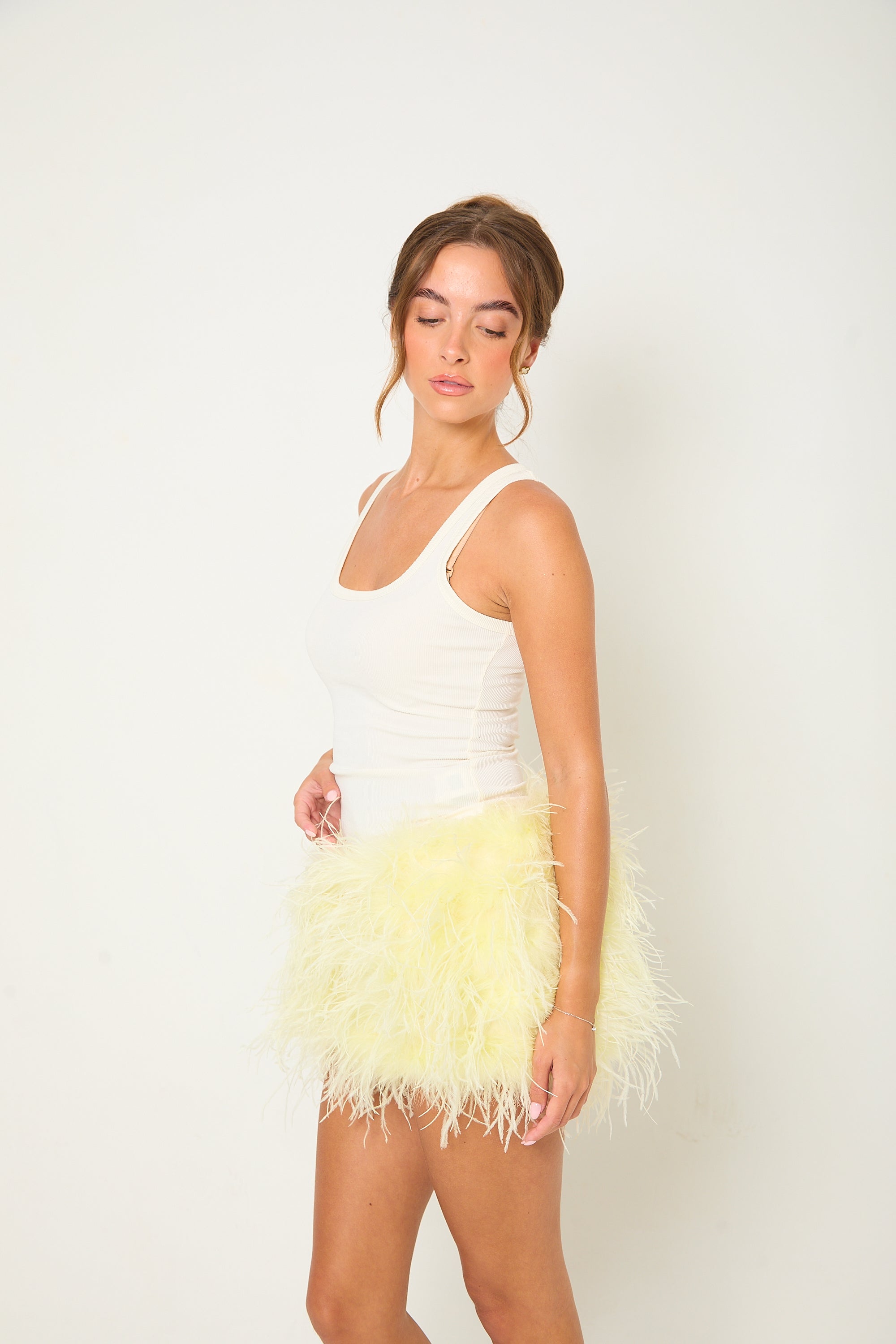 Feather Skirt | Lemon