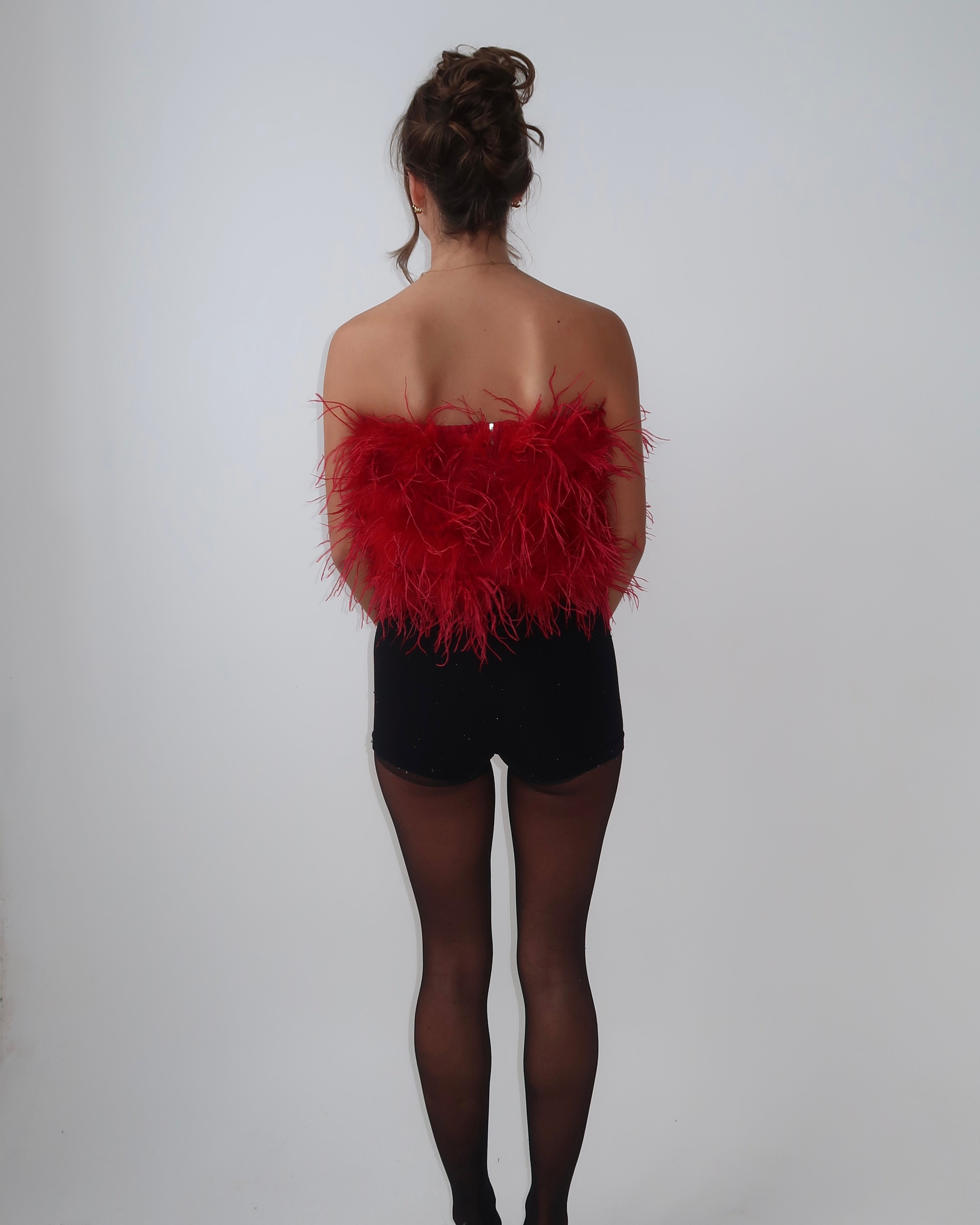 Feather Skirt | Red