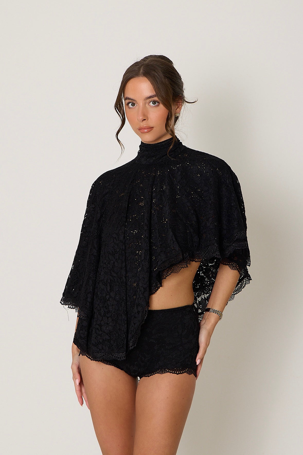 Carmen Lace Top | Black
