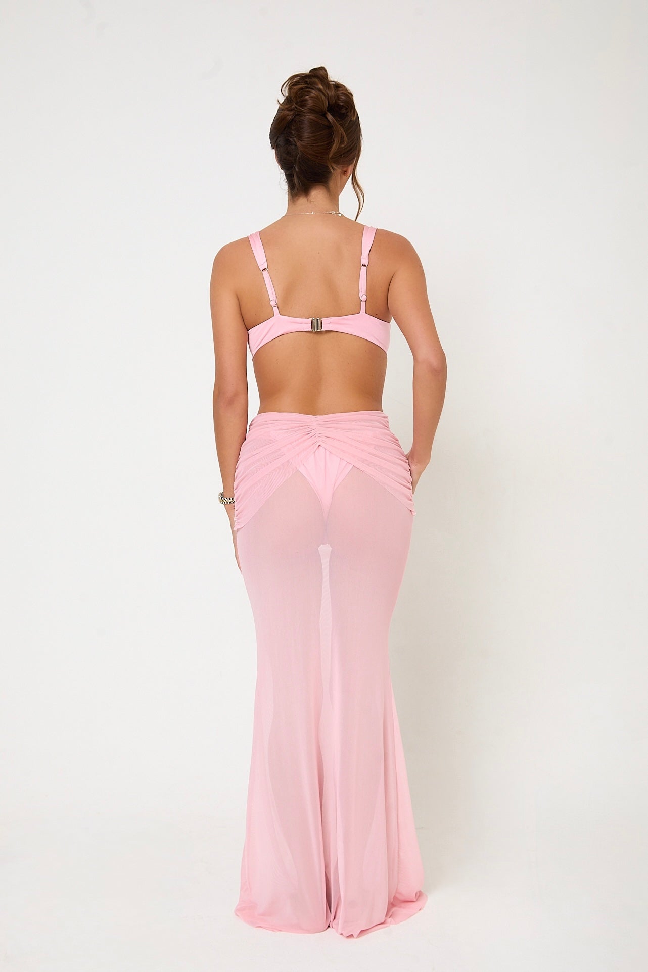 Marnie Mesh Maxi Skirt | Pink
