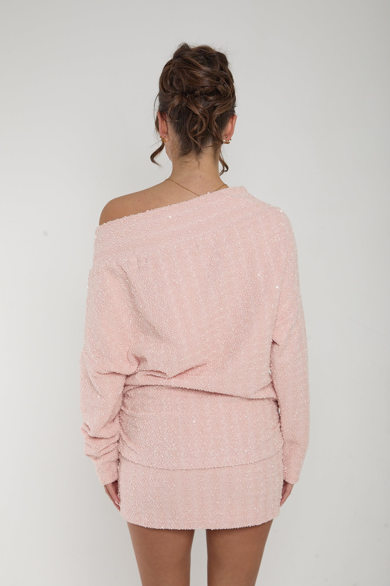 Lily One Shoulder Jumper | Baby Pink