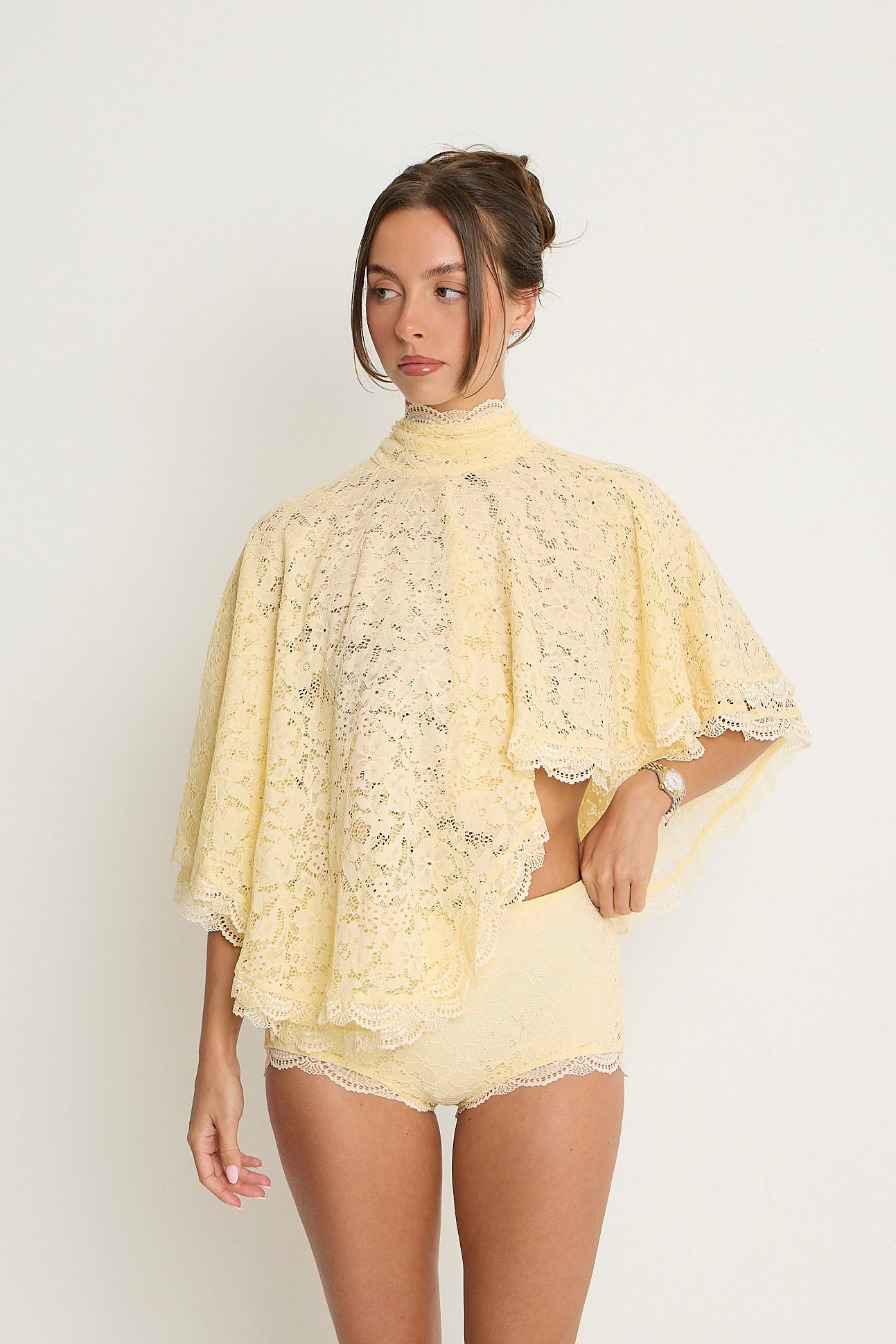 Carmen Lace Top | Lemon *dispatch 12th May*
