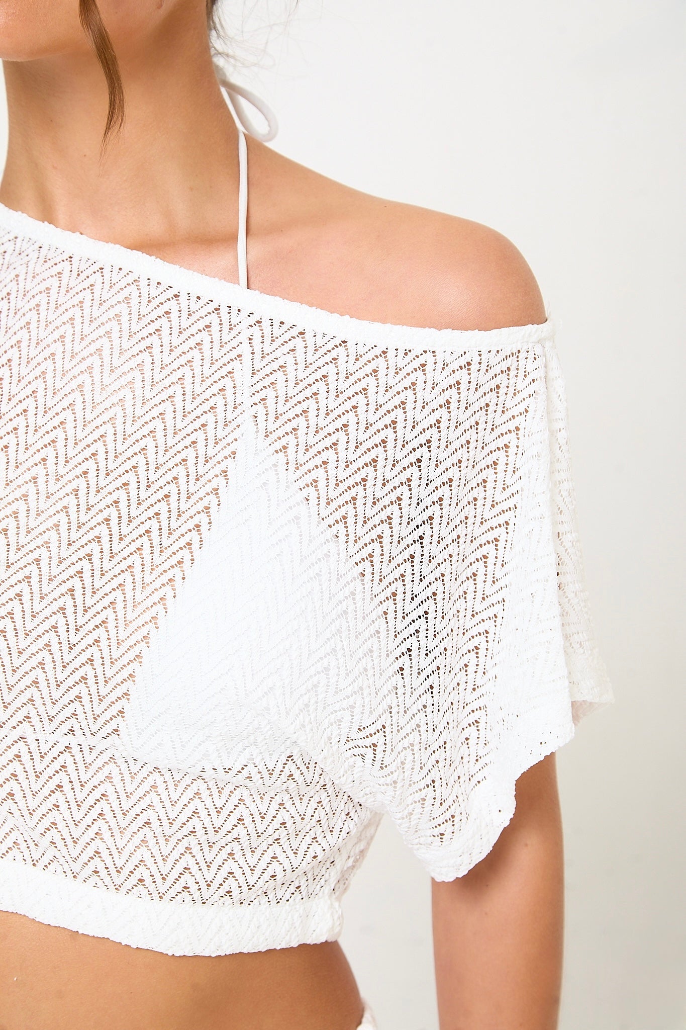 Olivia Chevron Co-Ord | White
