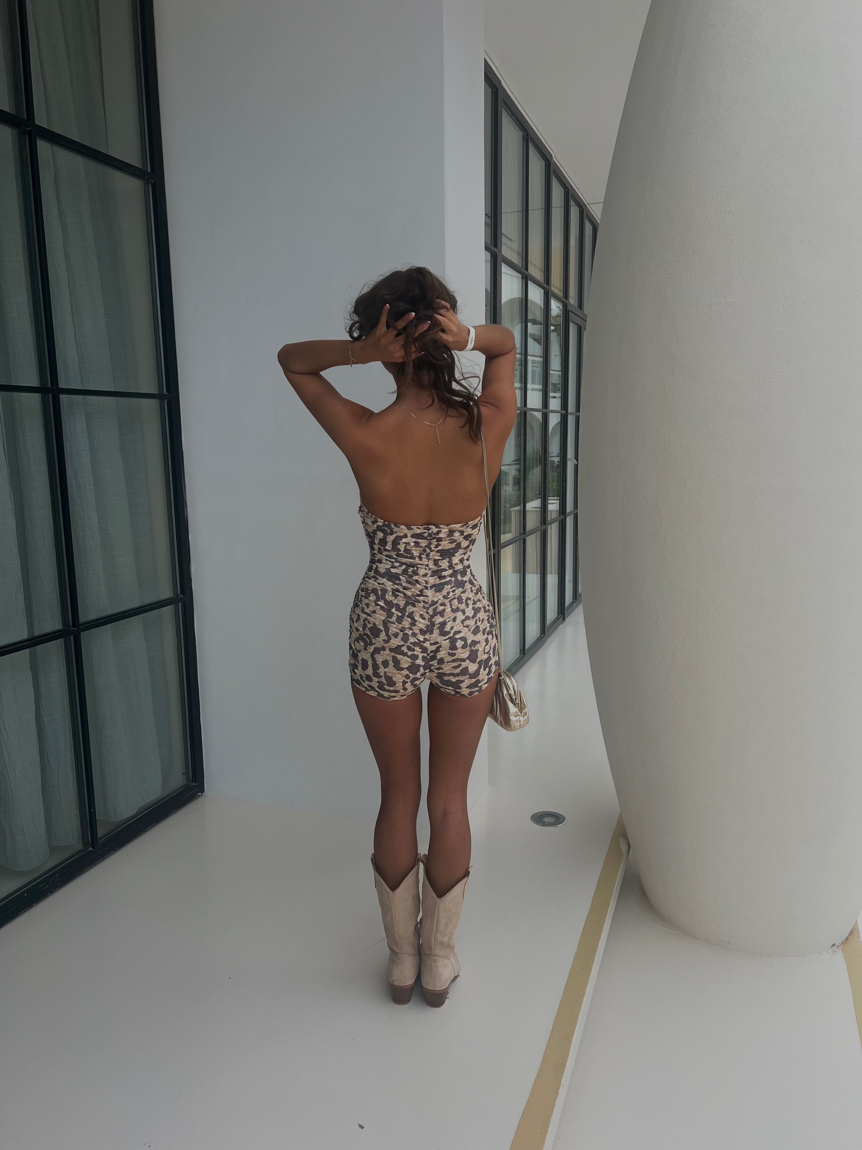Leopard Bandeau Romper