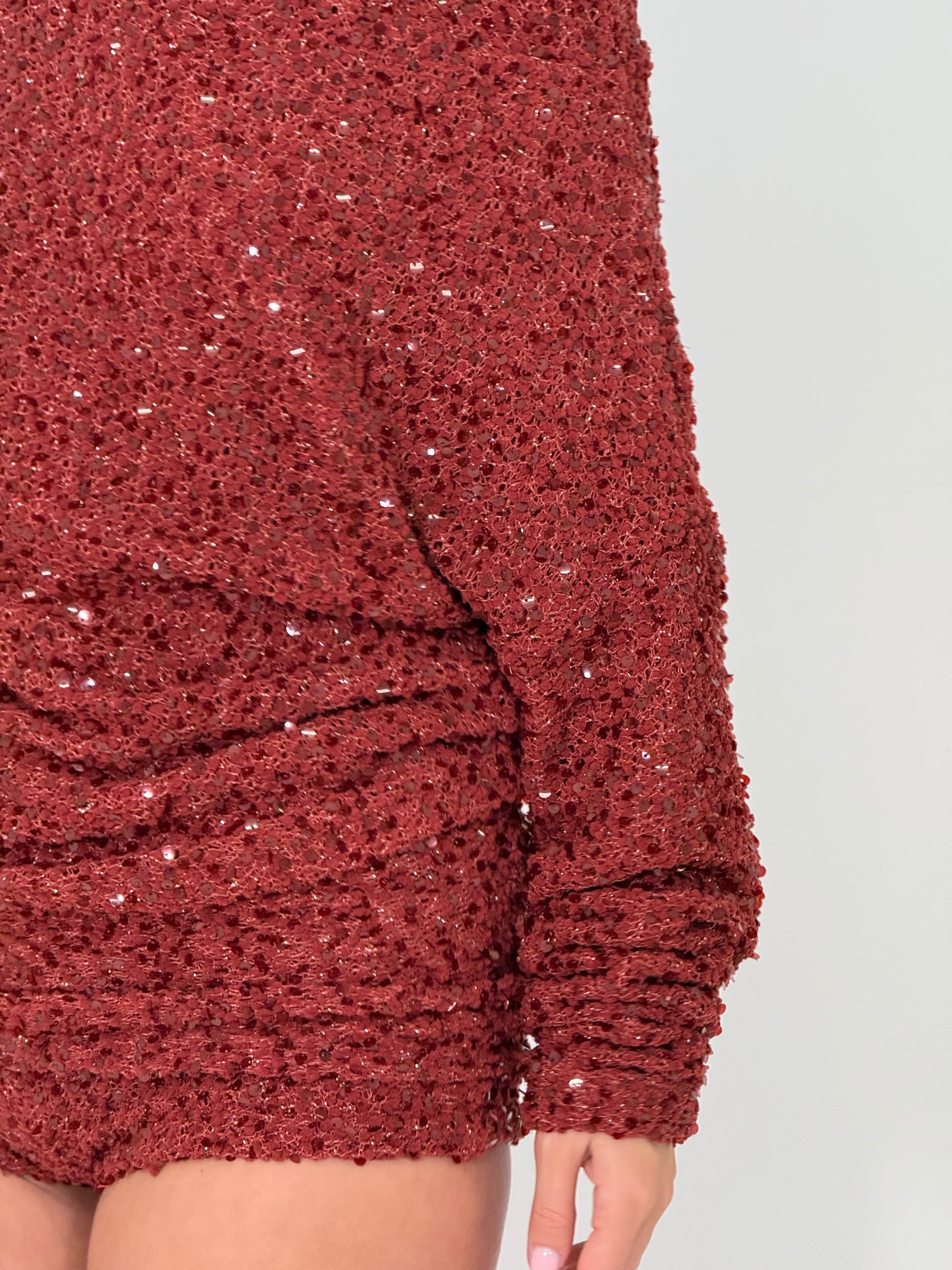 Lily Mini Ruched Shorts | Burgundy