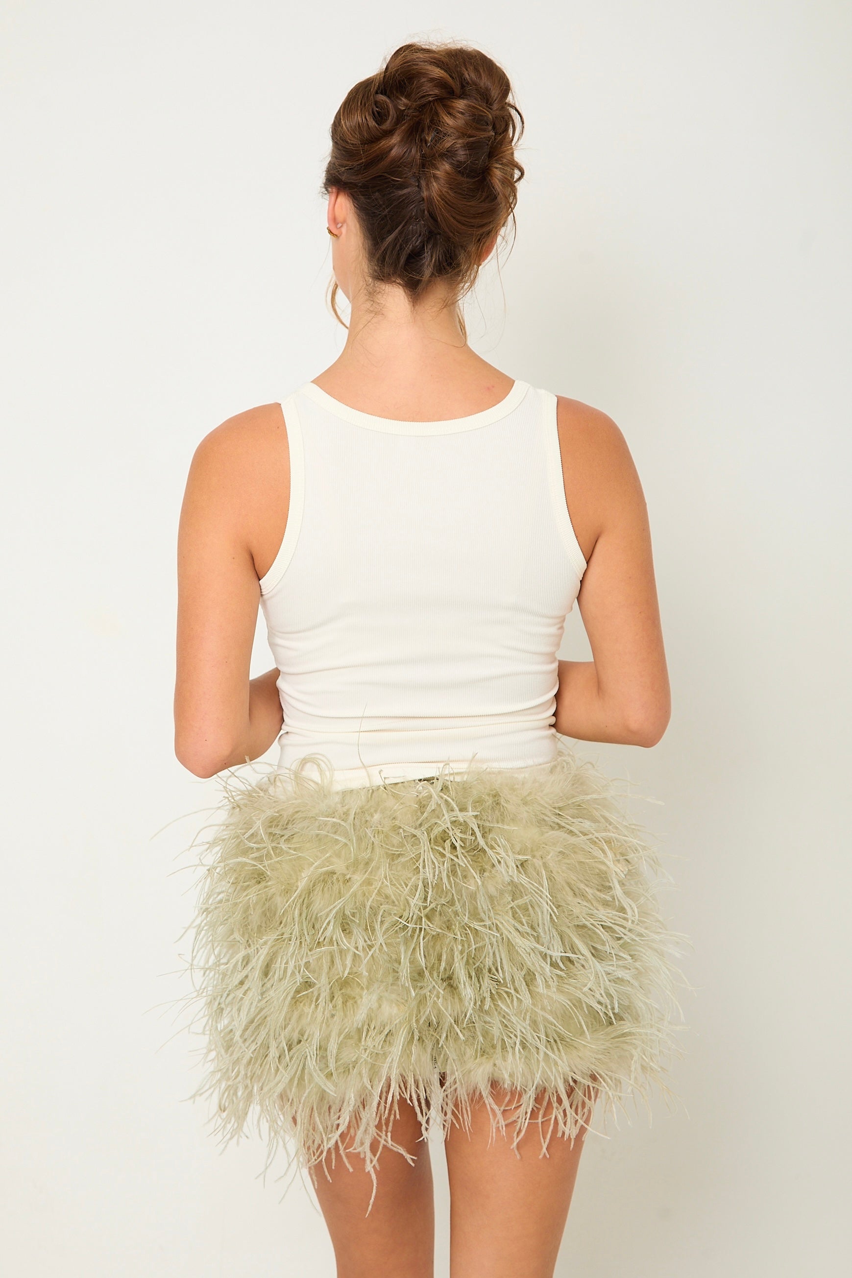 Feather Skirt | Sage