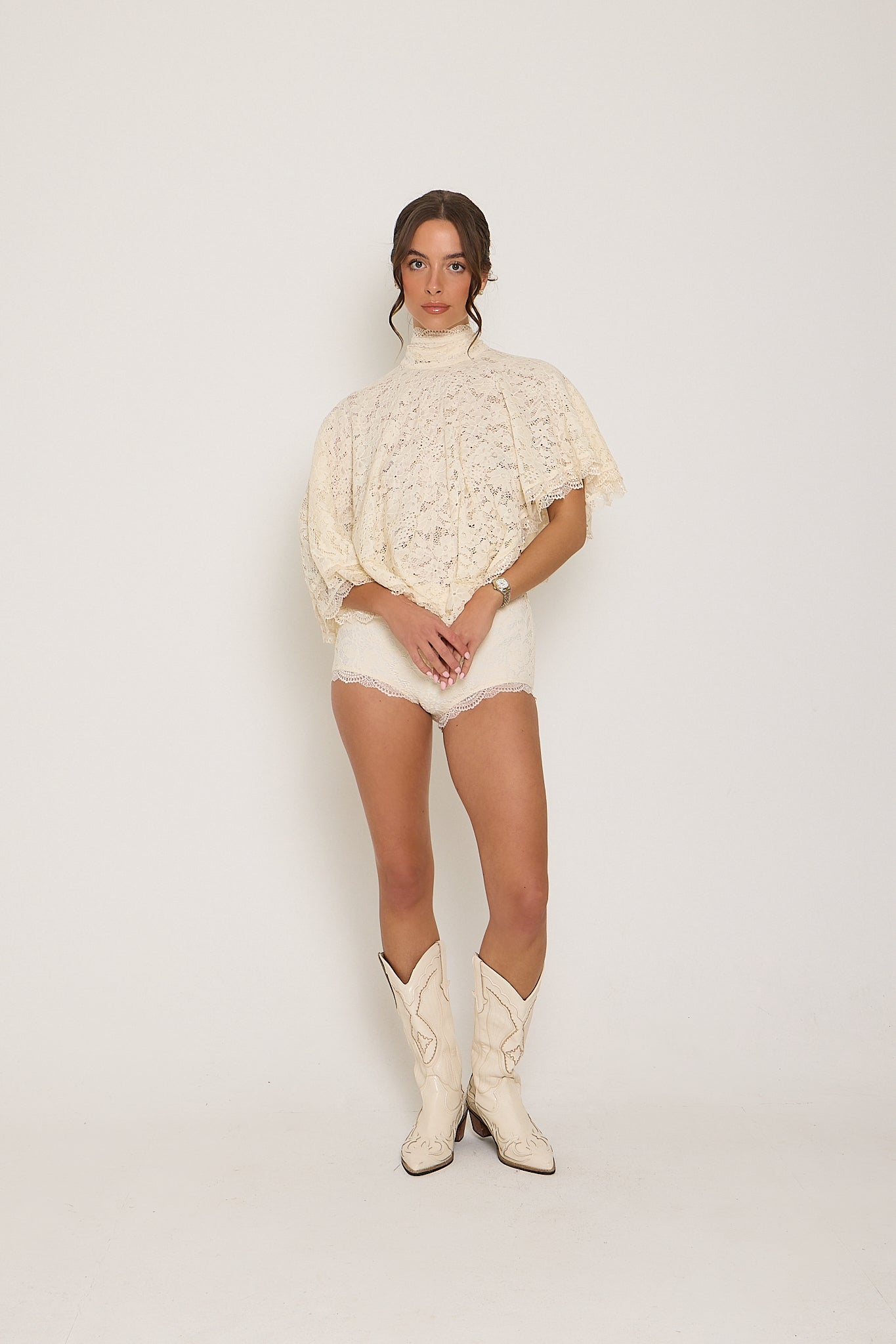 Carmen Lace Shorts | Cream