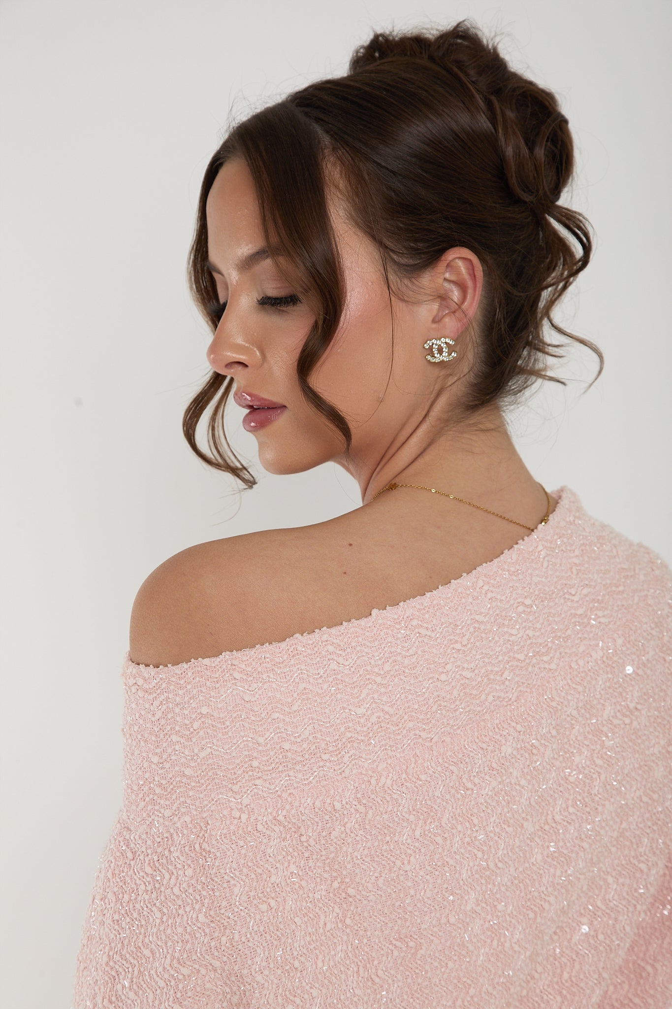 Lily One Shoulder Jumper | Baby Pink