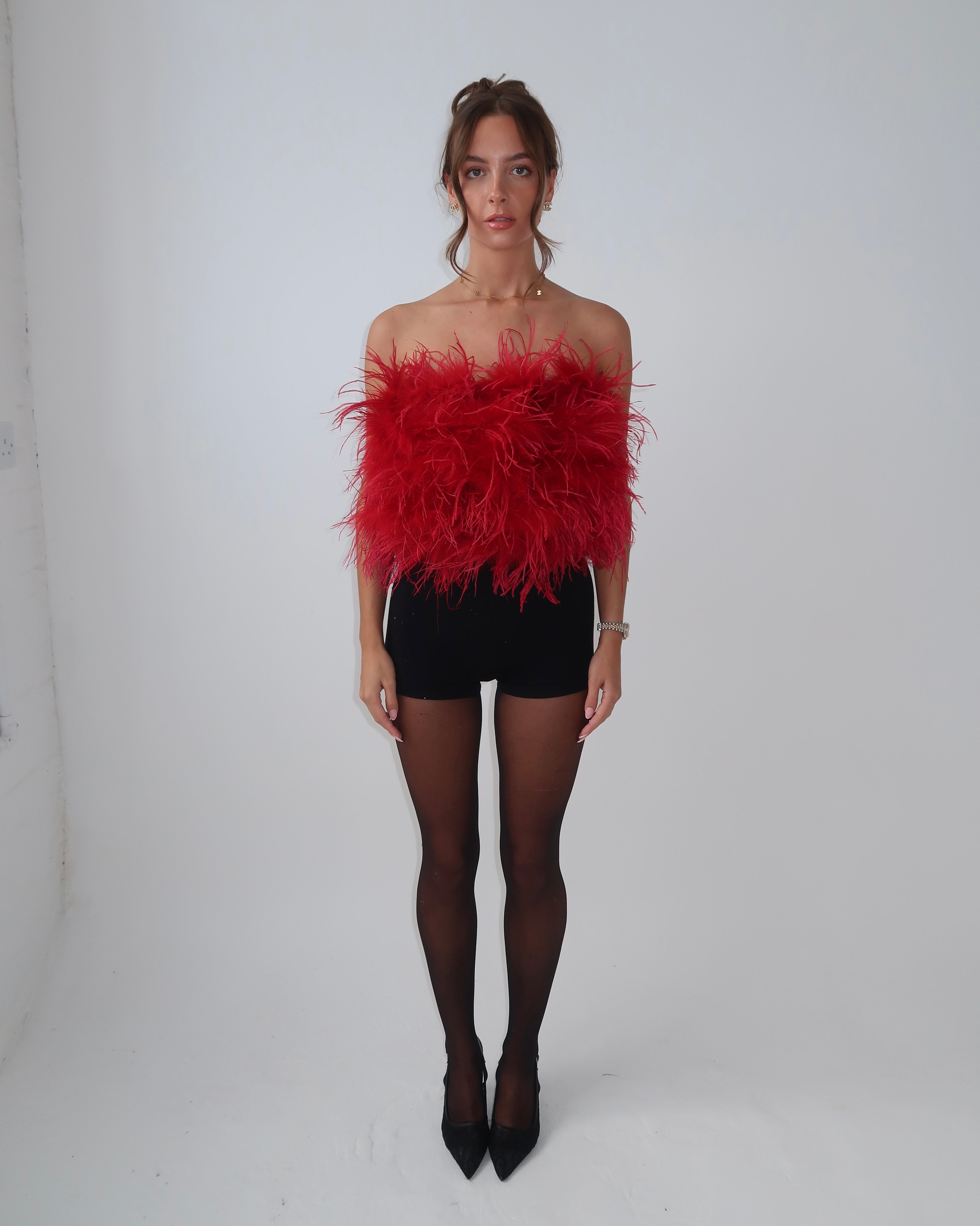 Feather Skirt | Red