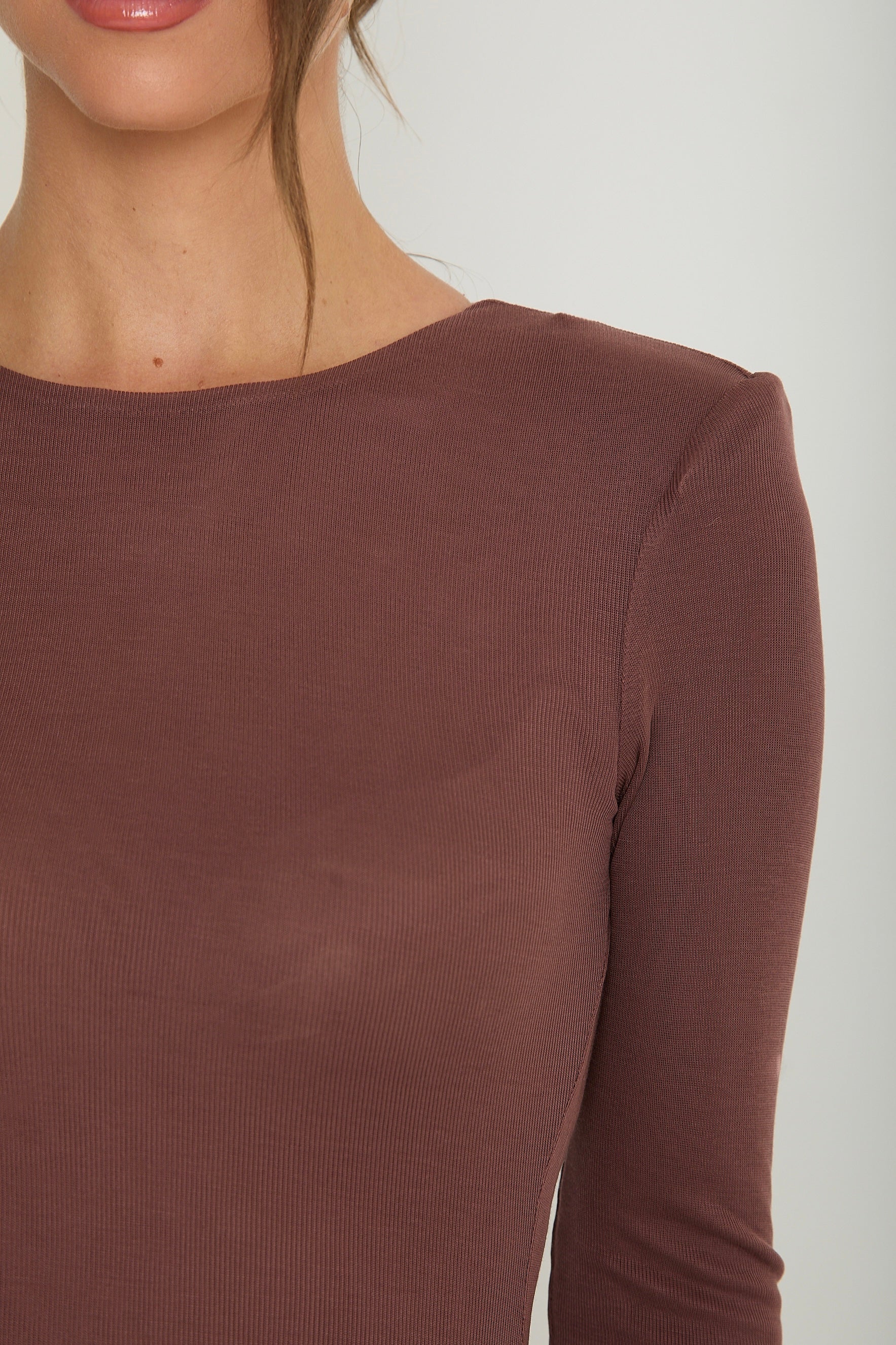 Naomi Ruched Drape Dress | Mauve