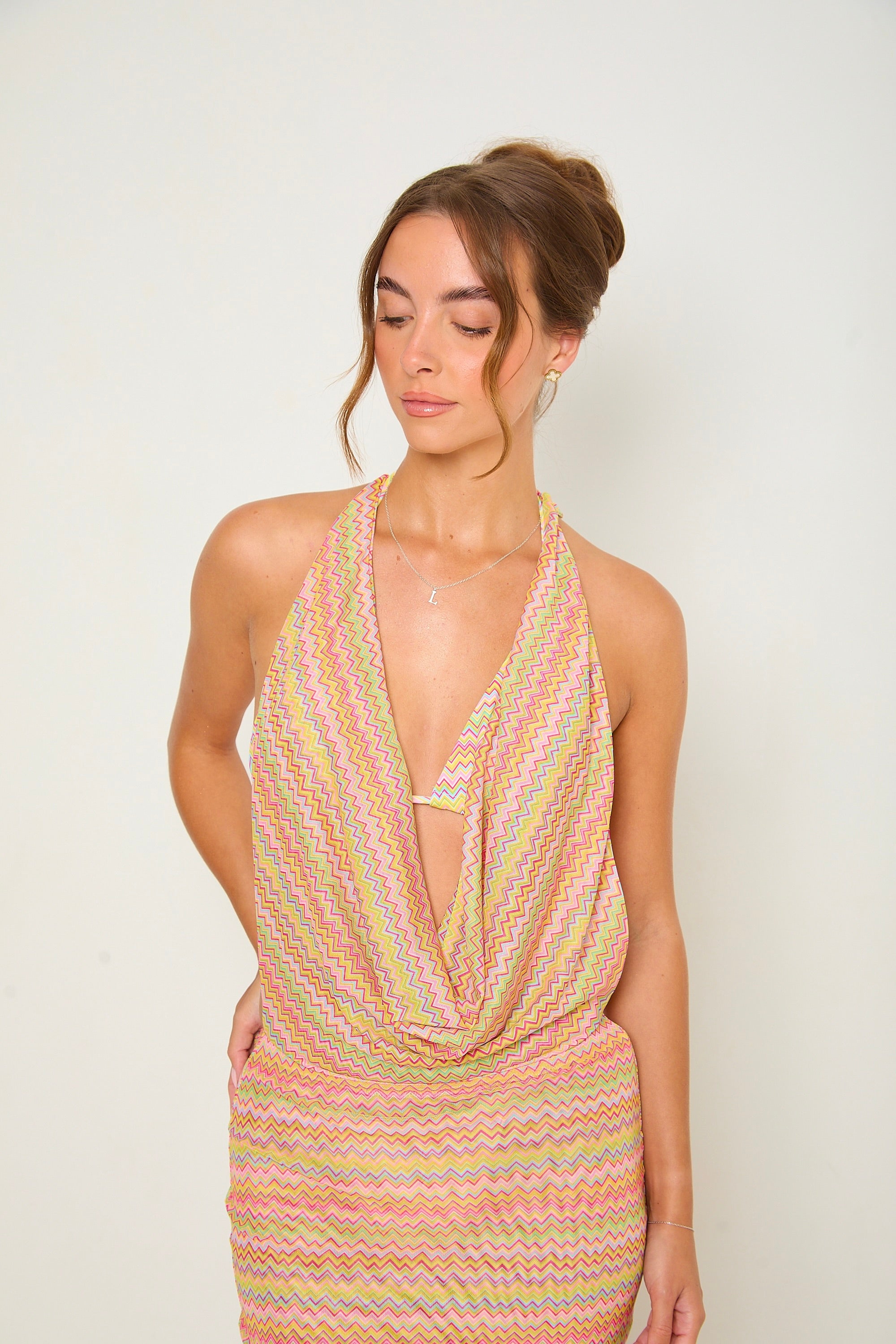 Miley ZigZag Maxi Dress | Multi