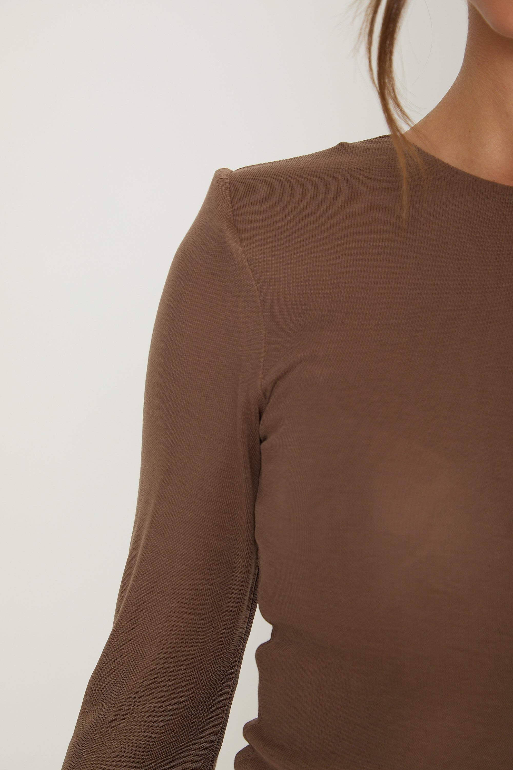 Naomi Ruched Drape Dress | Brown