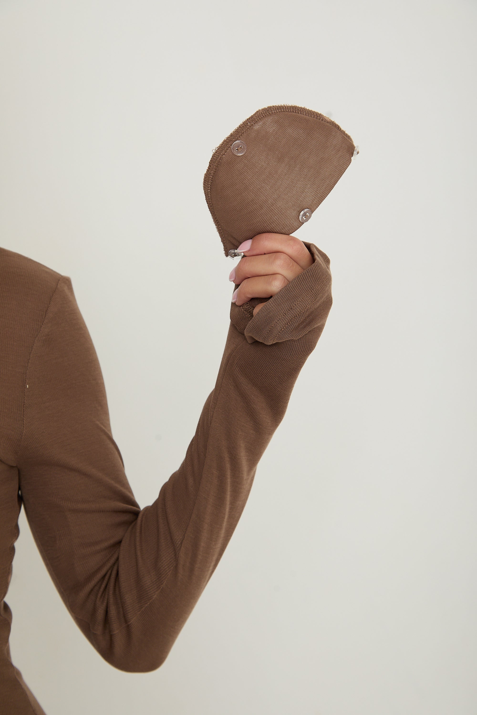 Naomi Ruched Drape Dress | Brown