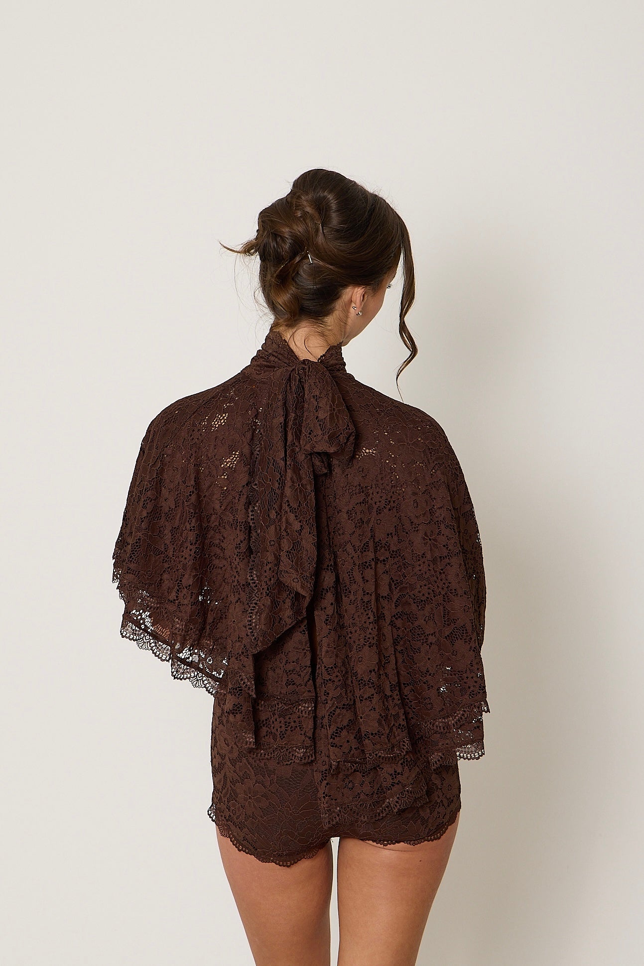 Carmen Lace Top | Brown