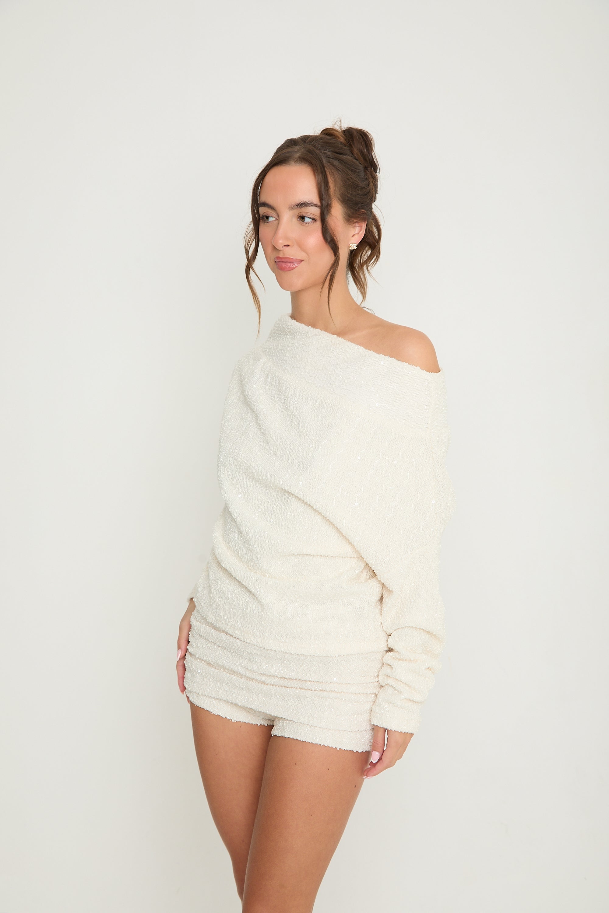 Lily One Shoulder Jumper | Cream