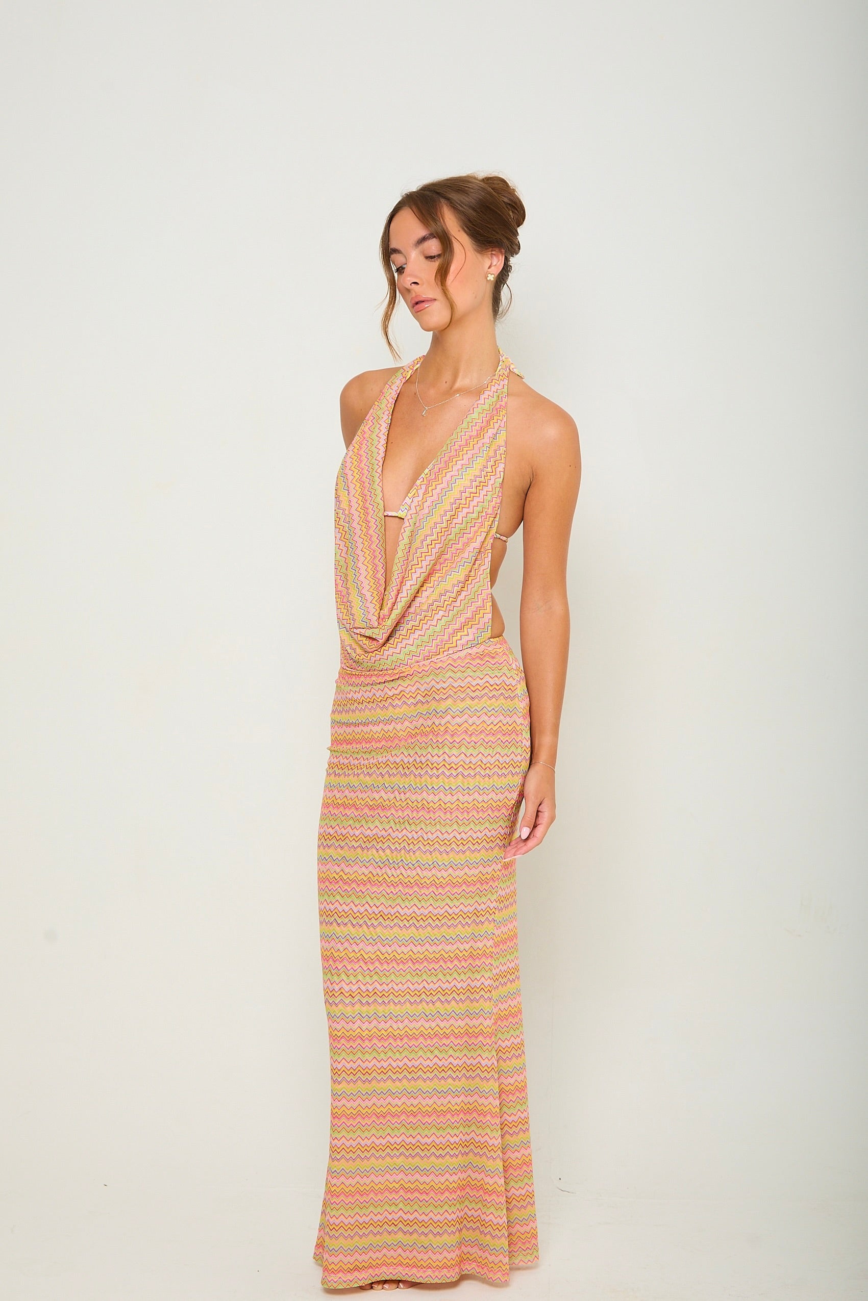Miley ZigZag Maxi Dress | Multi