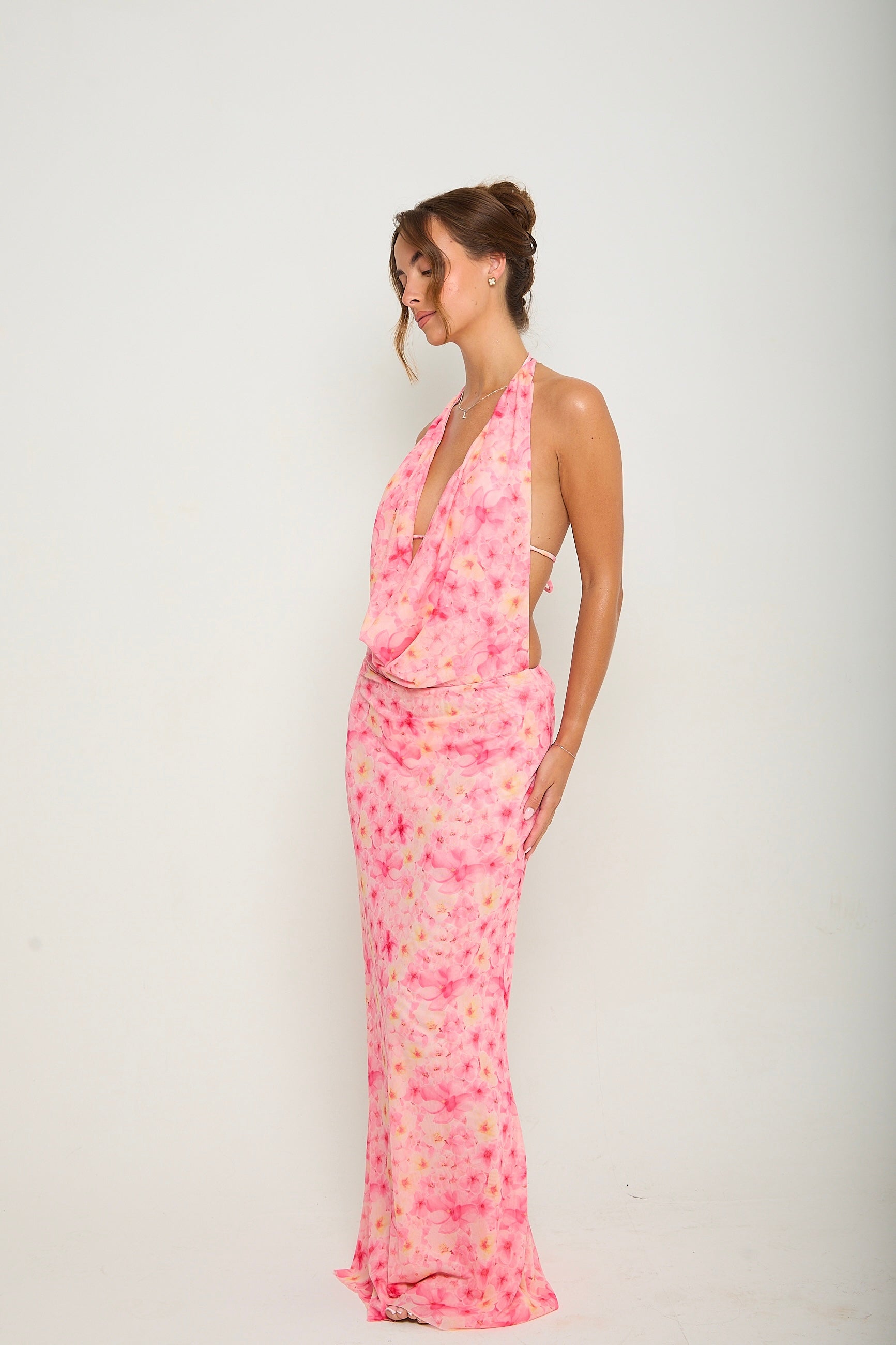 Miley Floral Maxi Dress | Pink