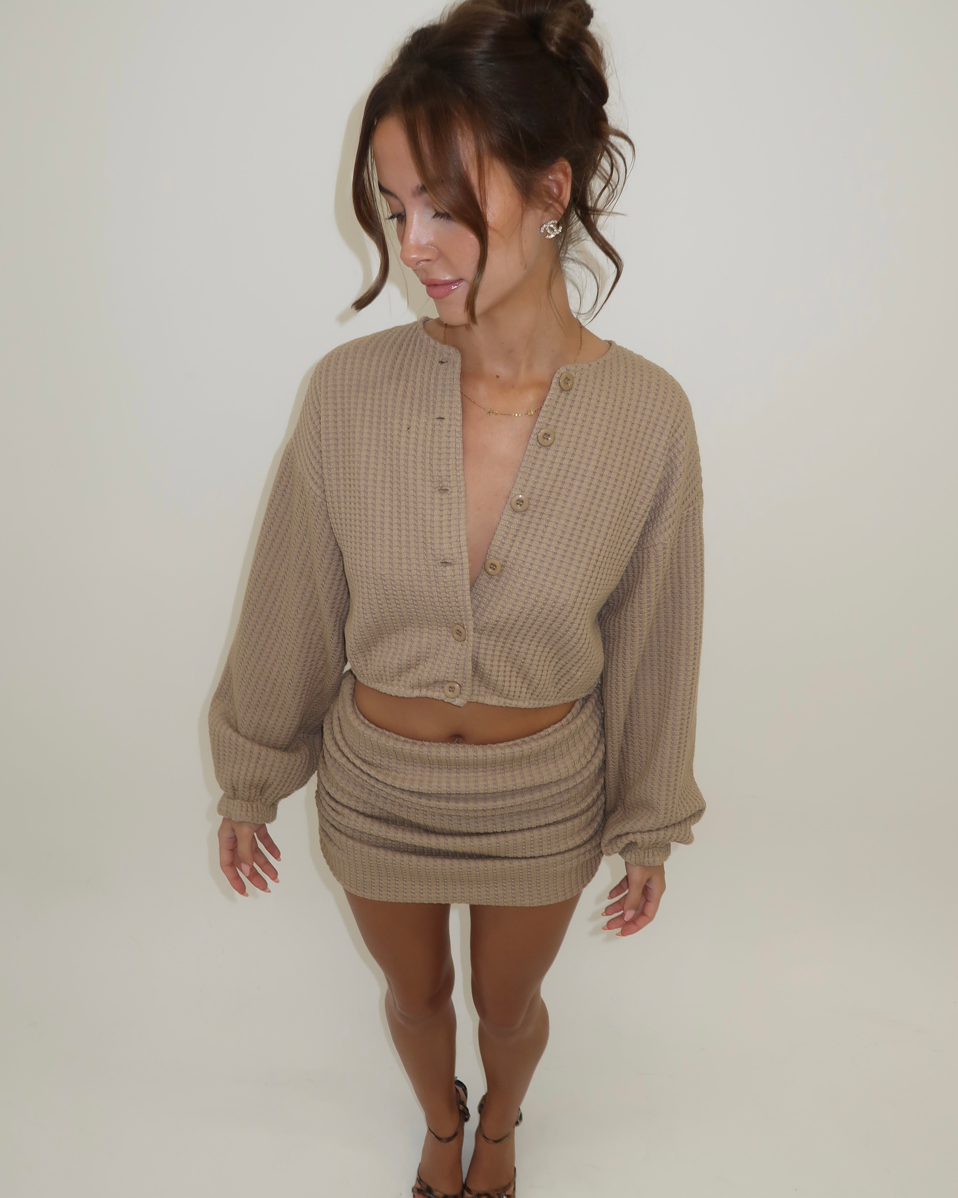 Knitted Co-Ord | Beige