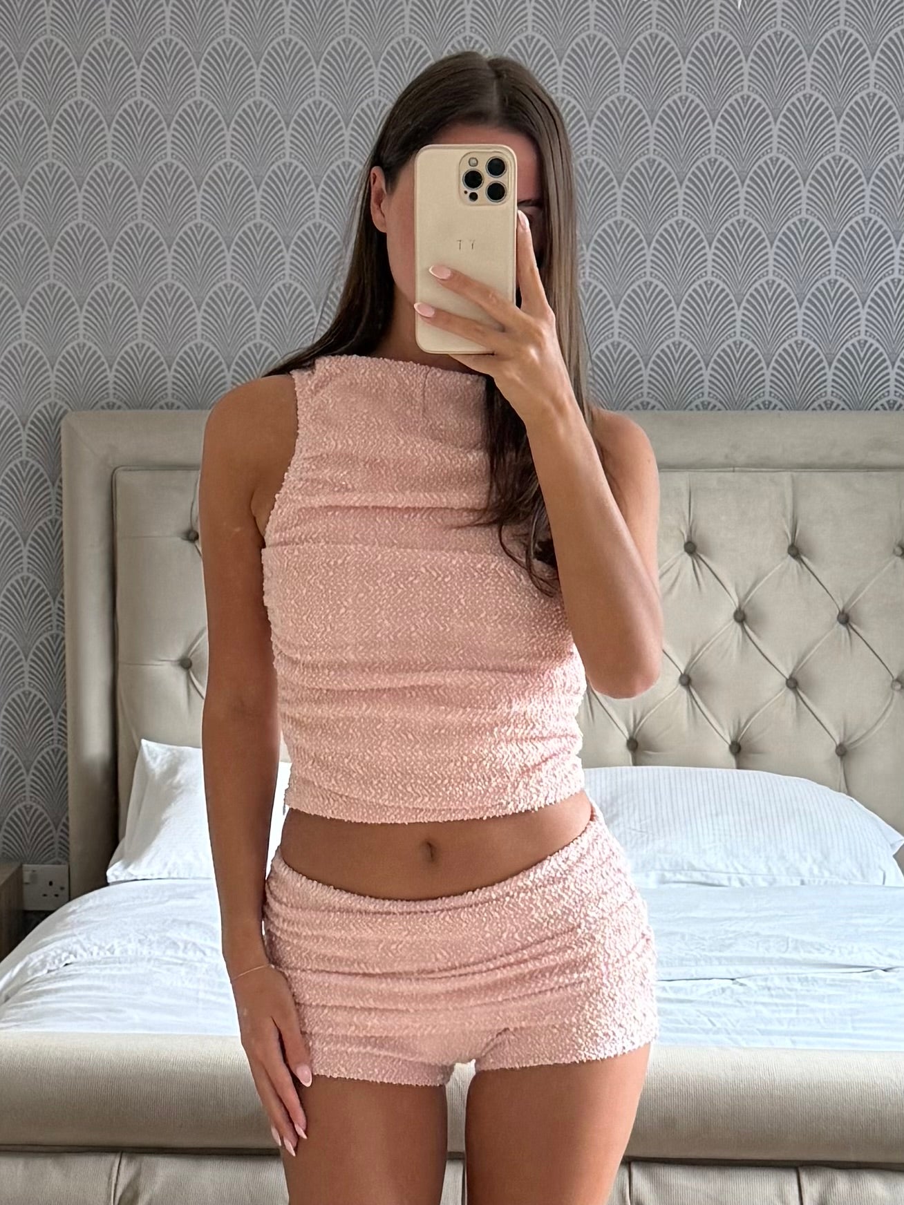 Pink Ruched Tank Top