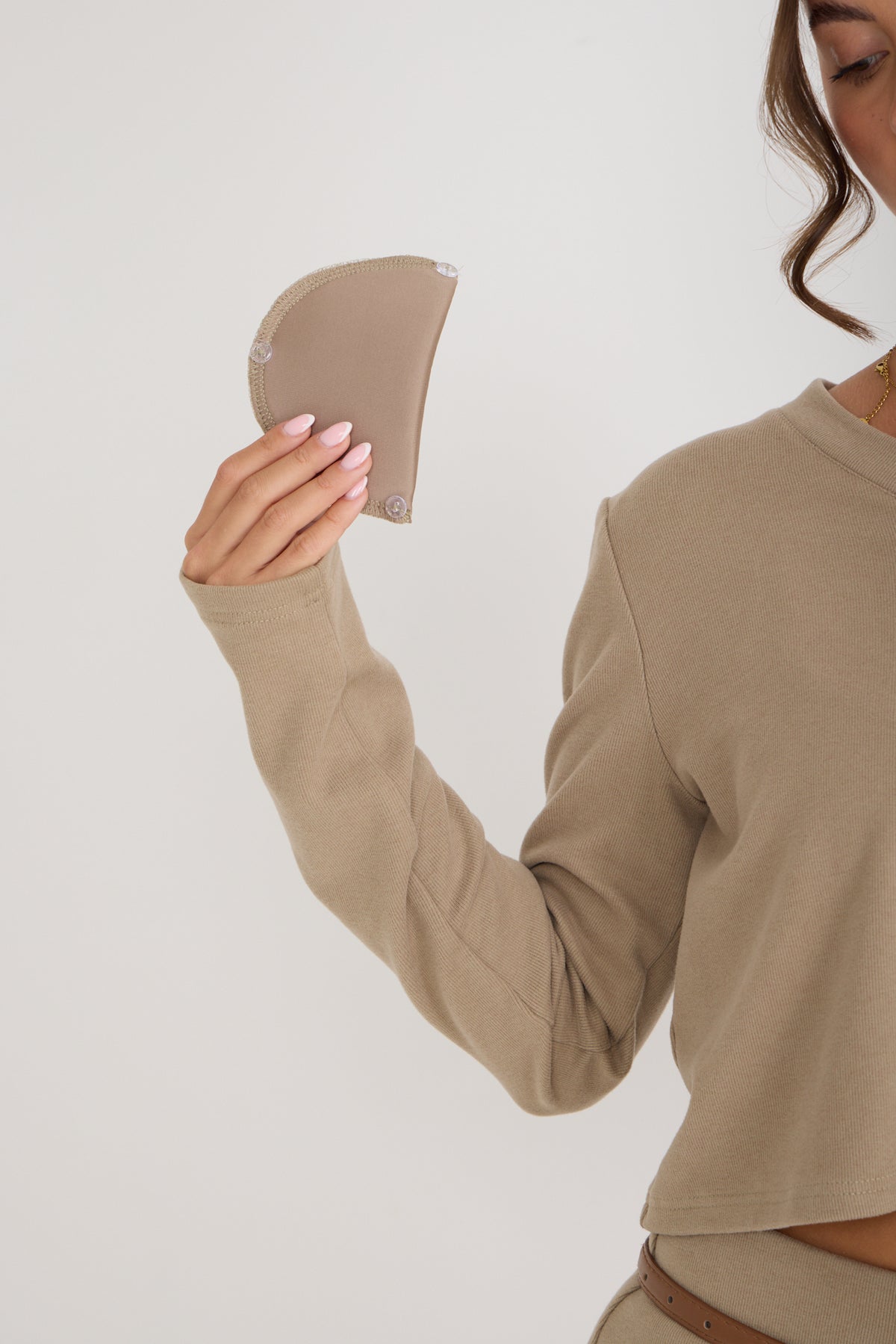 Evie V-Neck Top | Beige