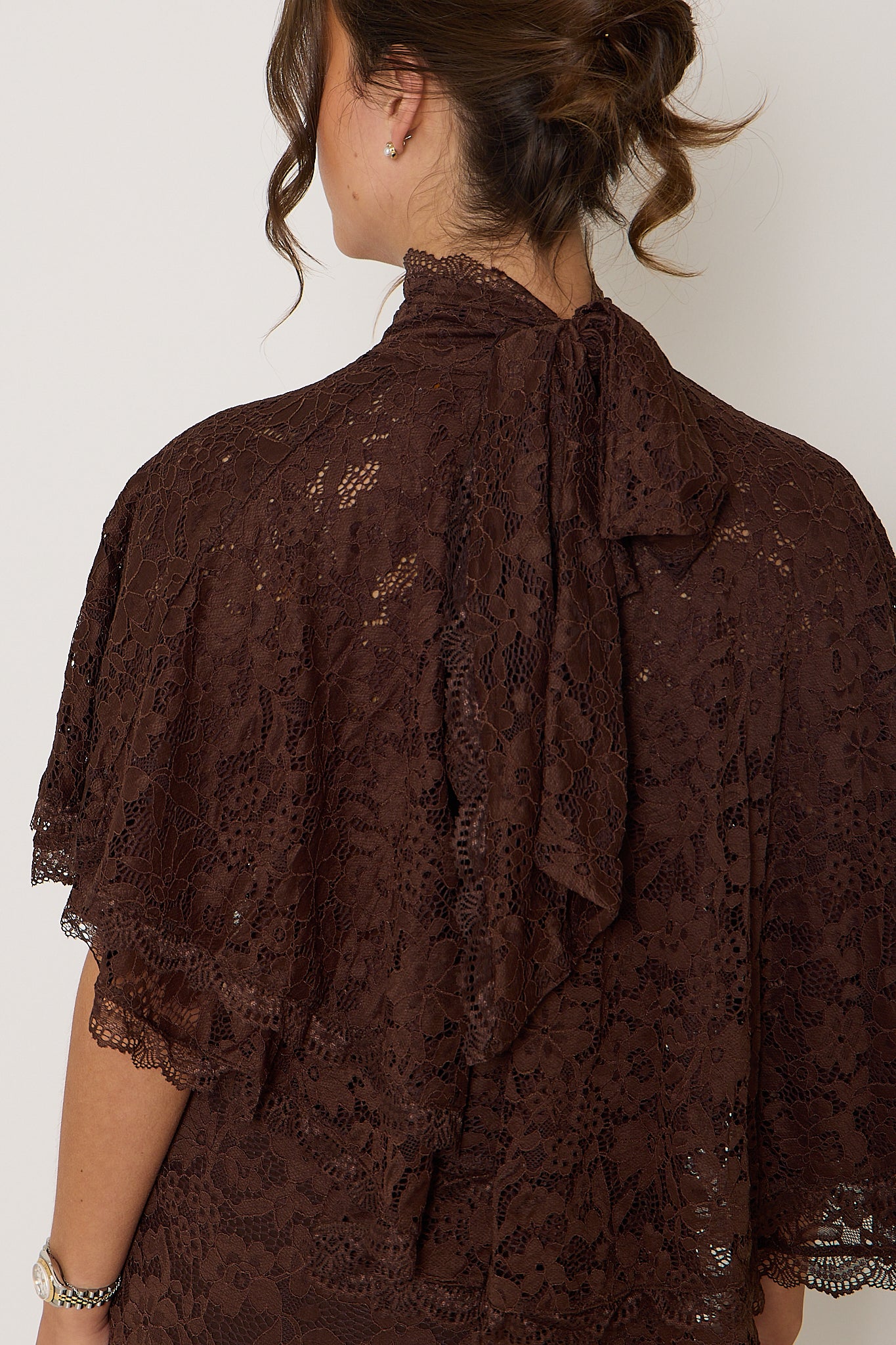 Carmen Lace Top | Brown