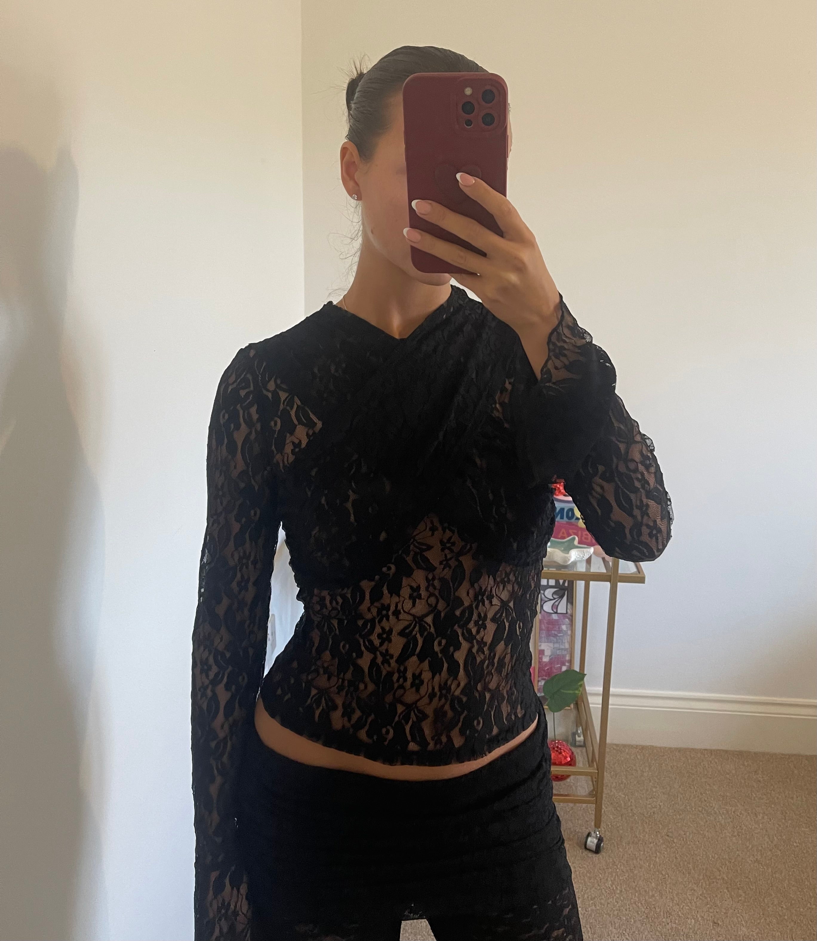 Long sleeve hotsell black lace