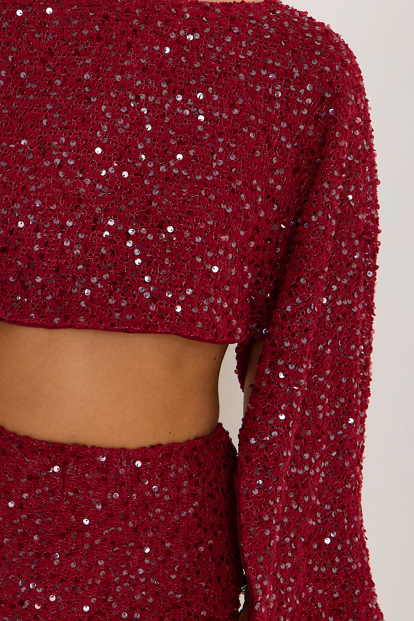 Sadie Boucle Poncho | Burgundy