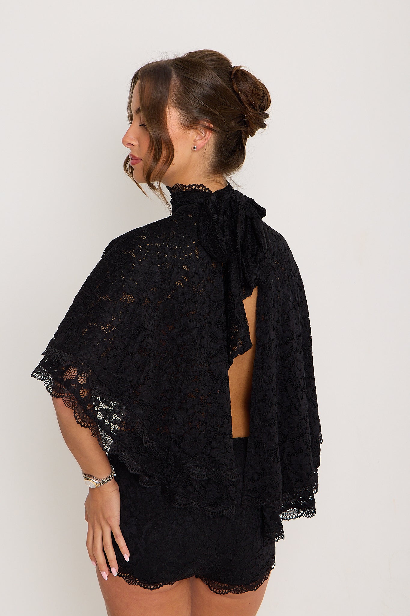 Carmen Lace Top | Black