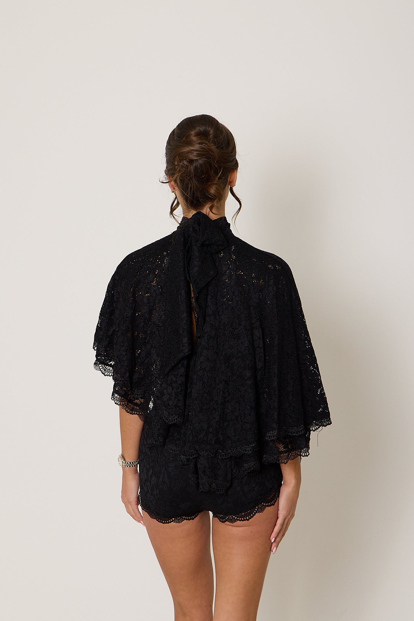 Carmen Lace Top | Black