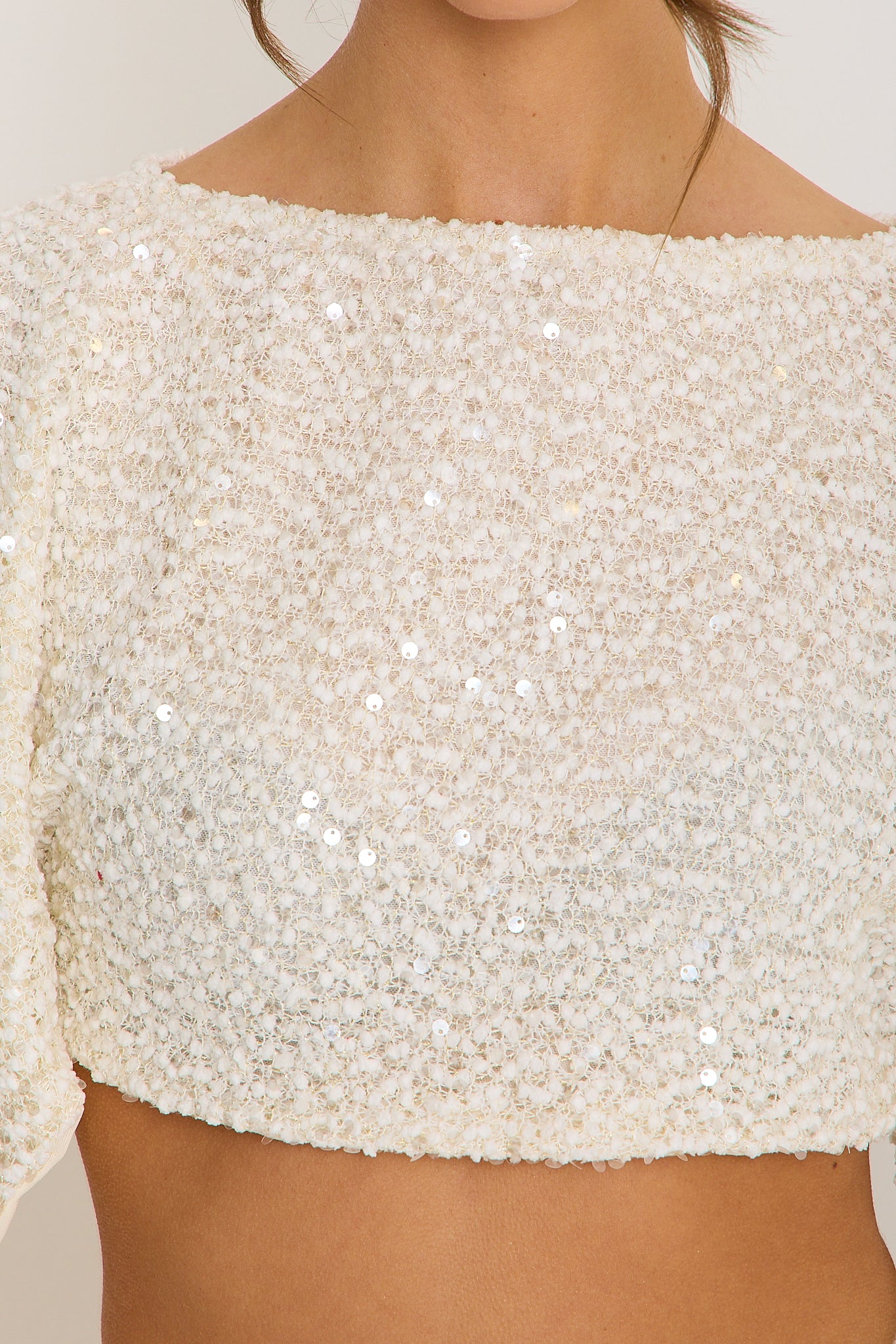 Sadie Boucle Poncho | Cream