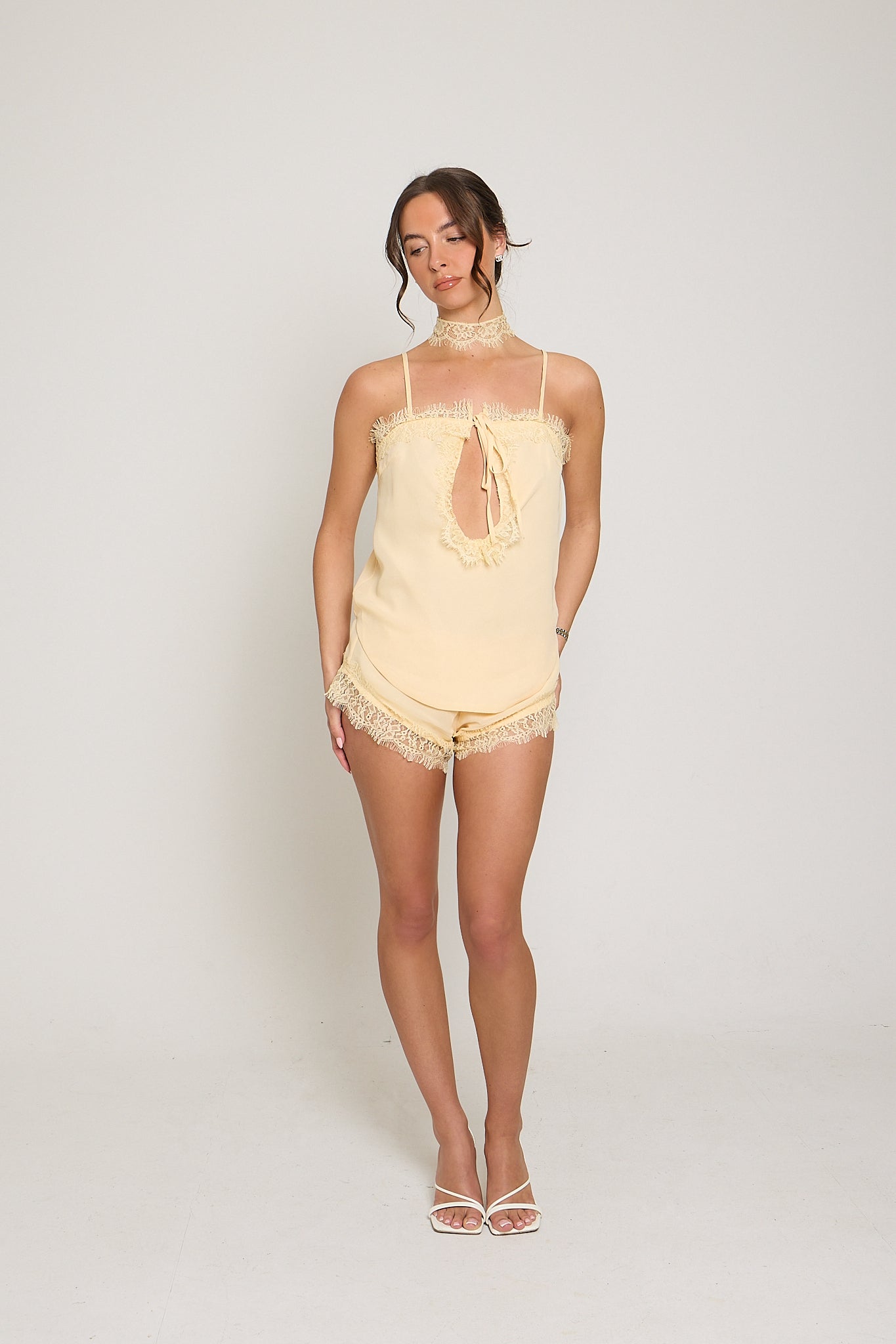 Gigi Lace Shorts | Butter Yellow