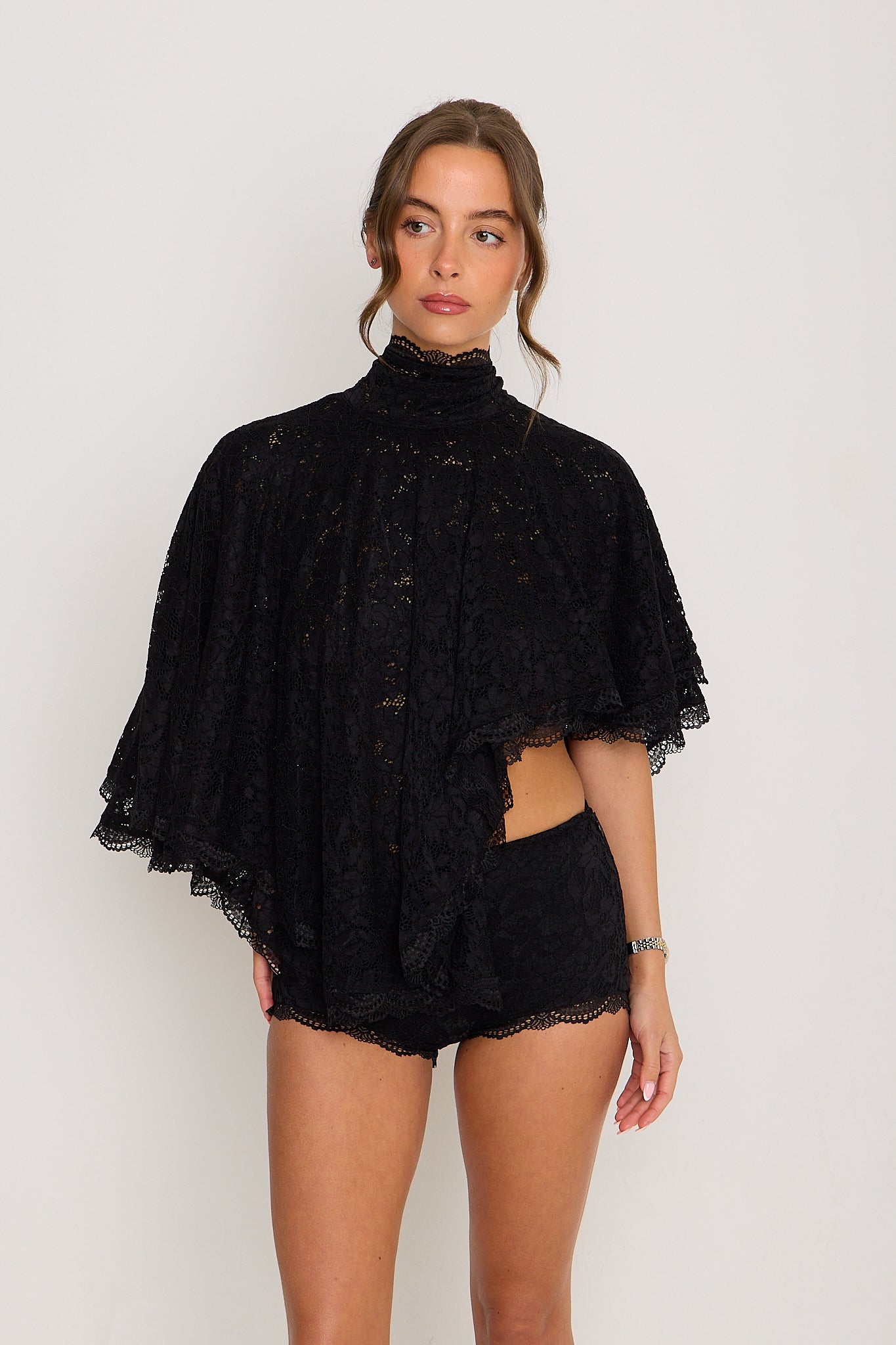 Carmen Lace Top | Black