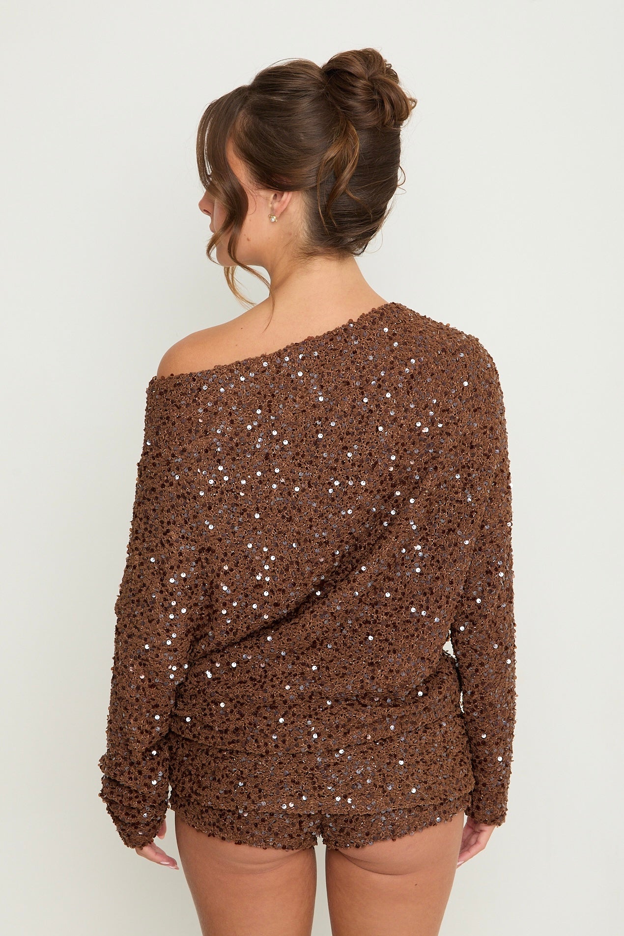 Lily One Shoulder Jumper | Brown