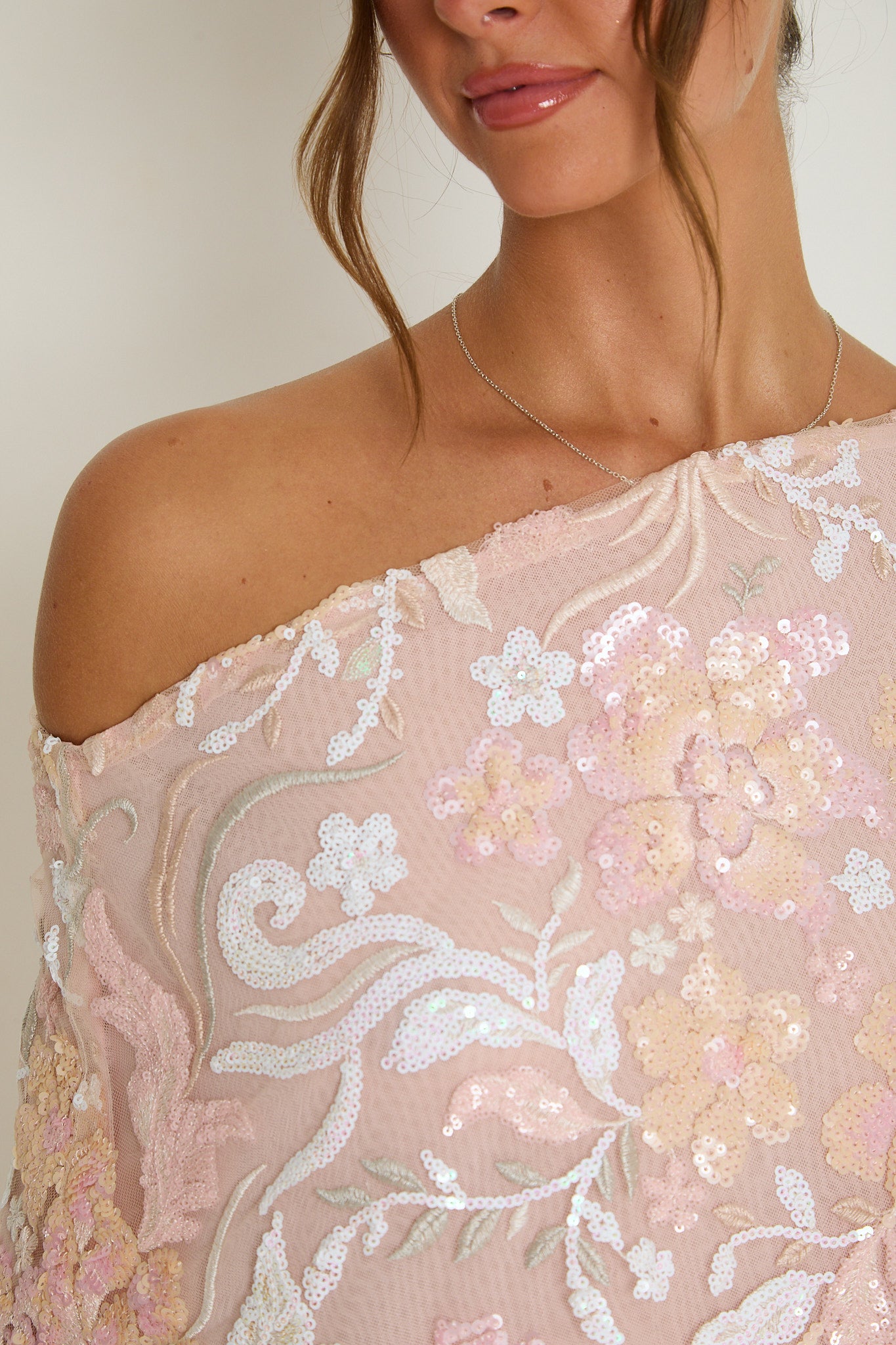 Paloma Sequin Poncho | Pink
