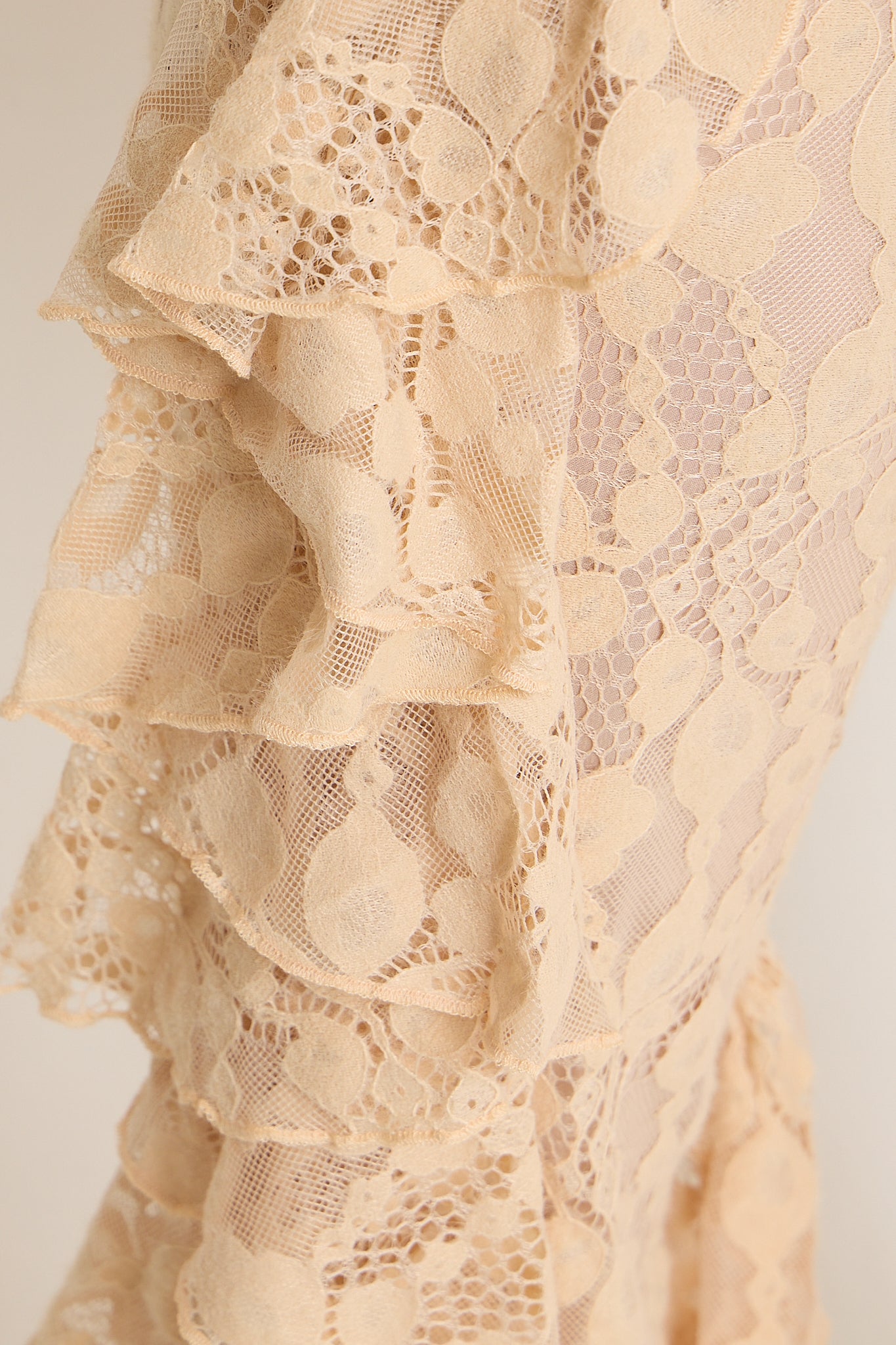 Sydney Lace Ruffle Trousers | Beige *dispatch 10th June*