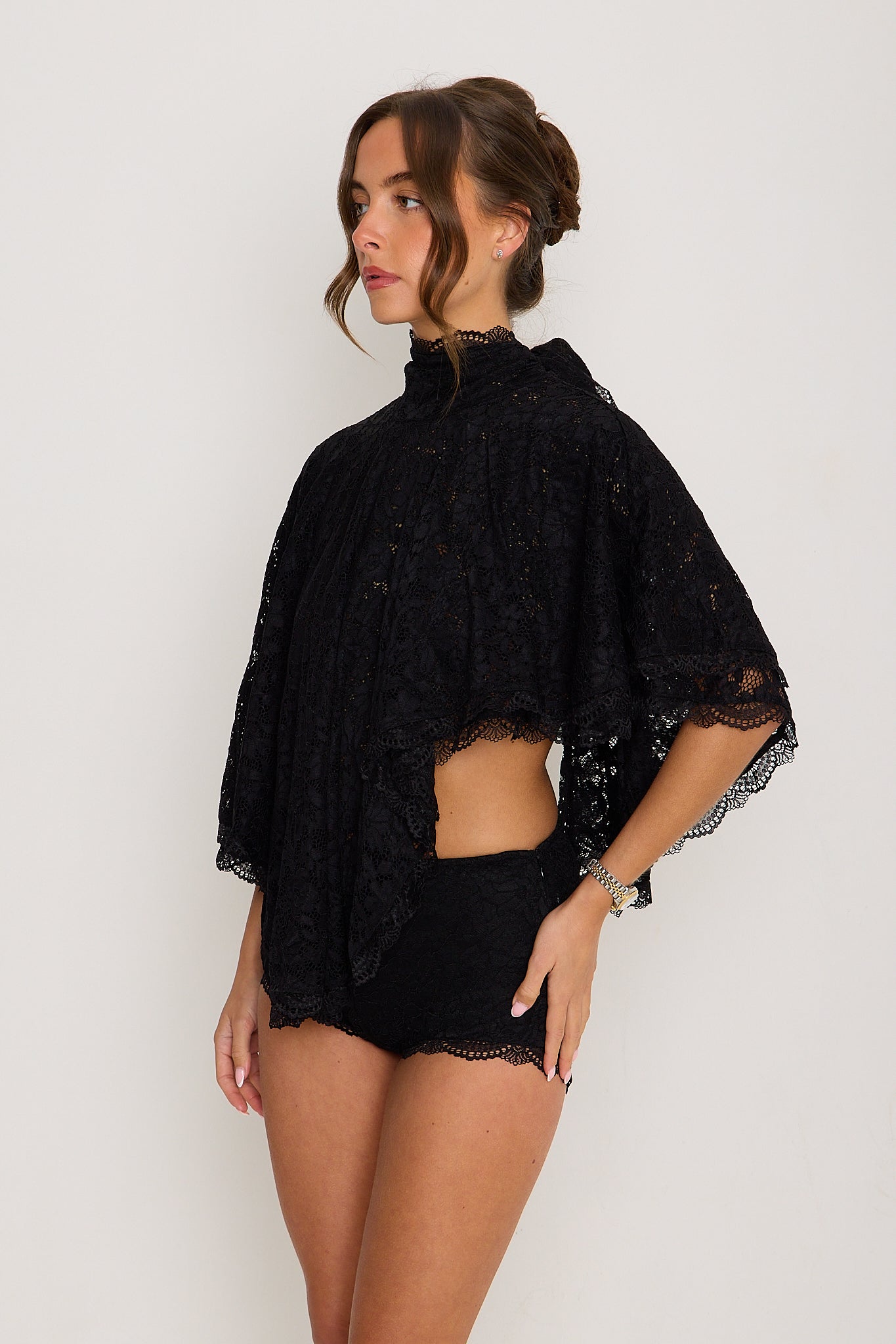 Carmen Lace Top | Black