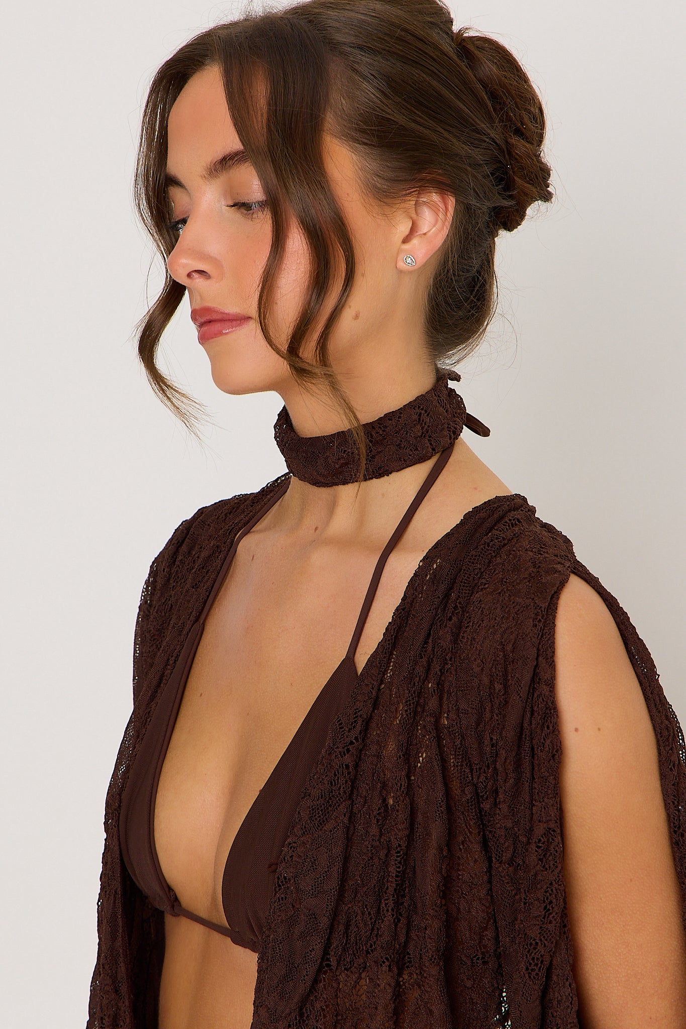Jessica Lace Dress | Brown