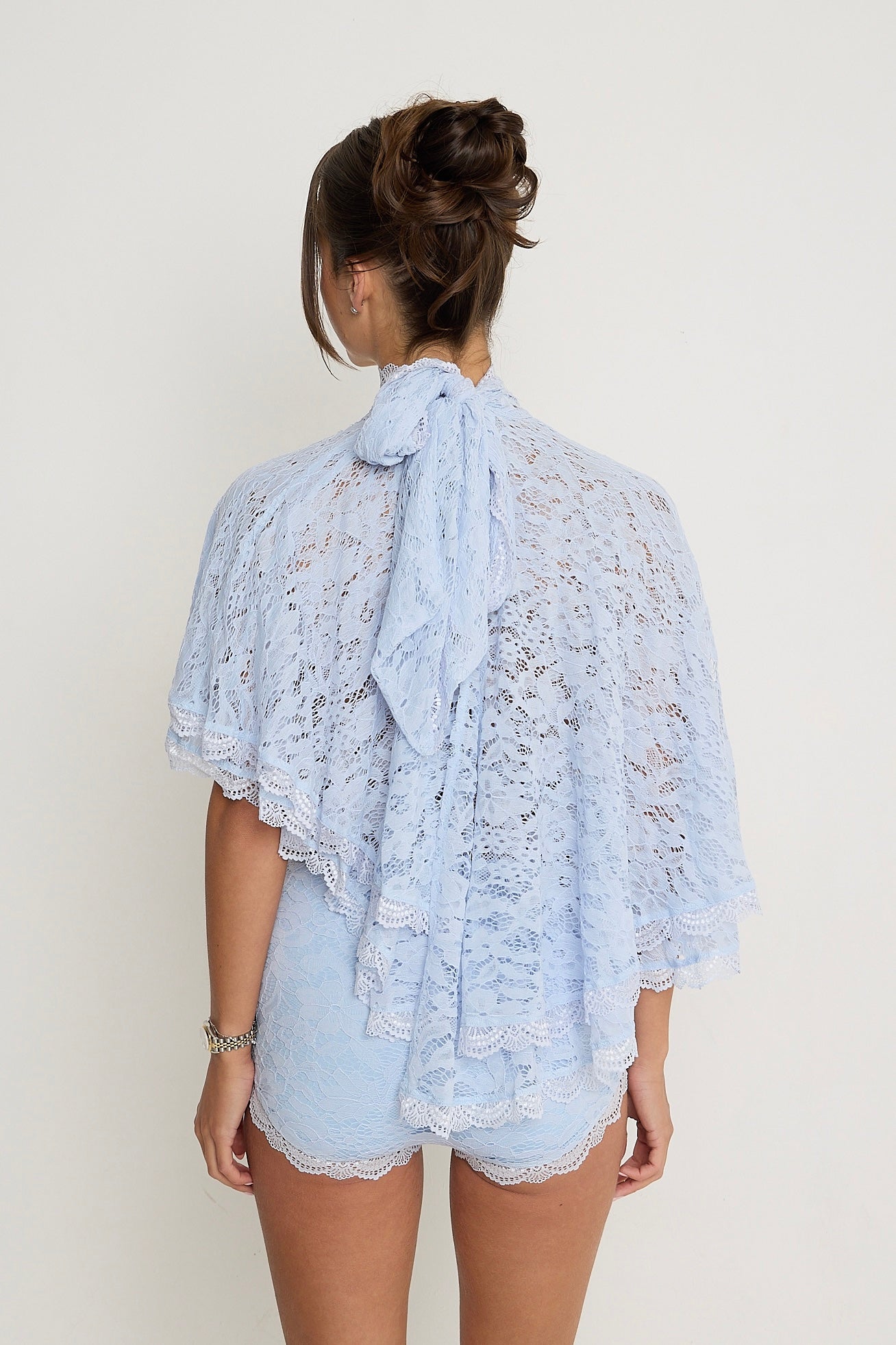 Carmen Lace Top | Powder Blue *dispatch 18th May*