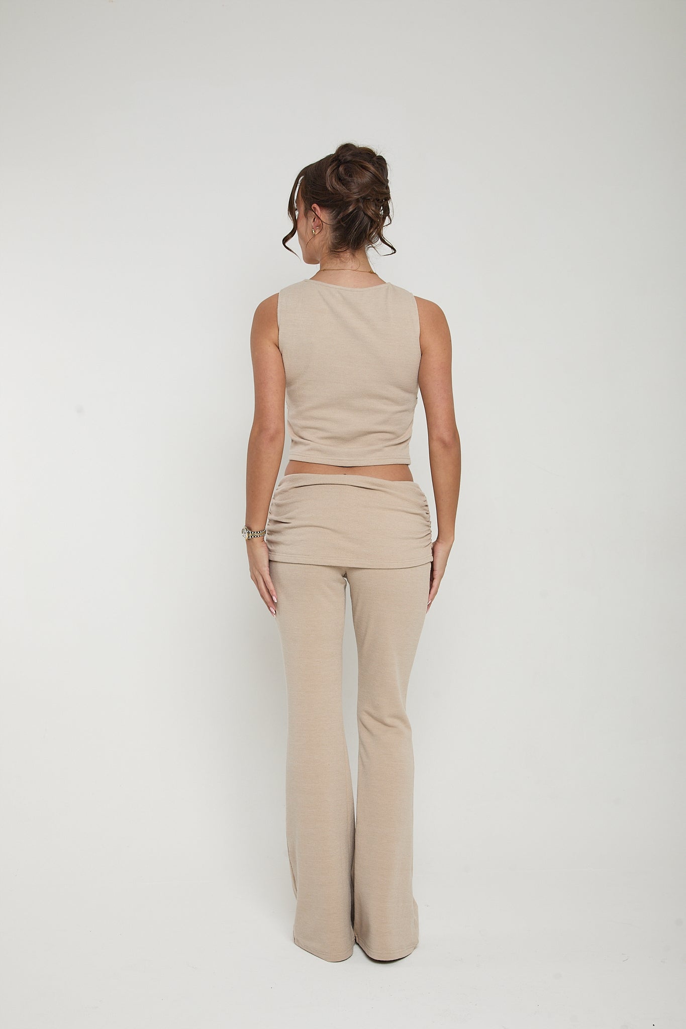 Beige Wide Leg Trousers ‘Zara’