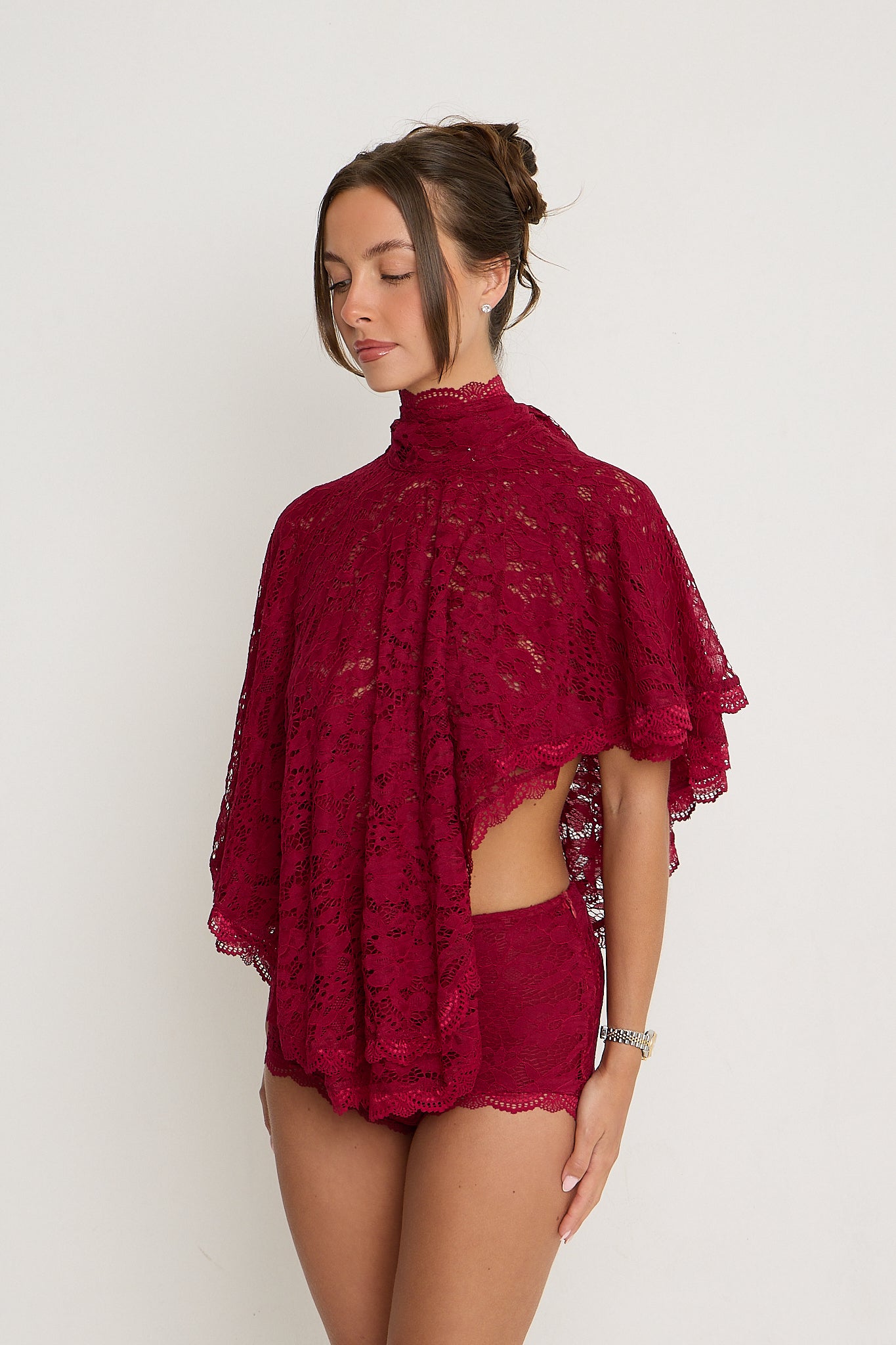 Carmen Lace Top | Burgundy *dispatch 18th May*